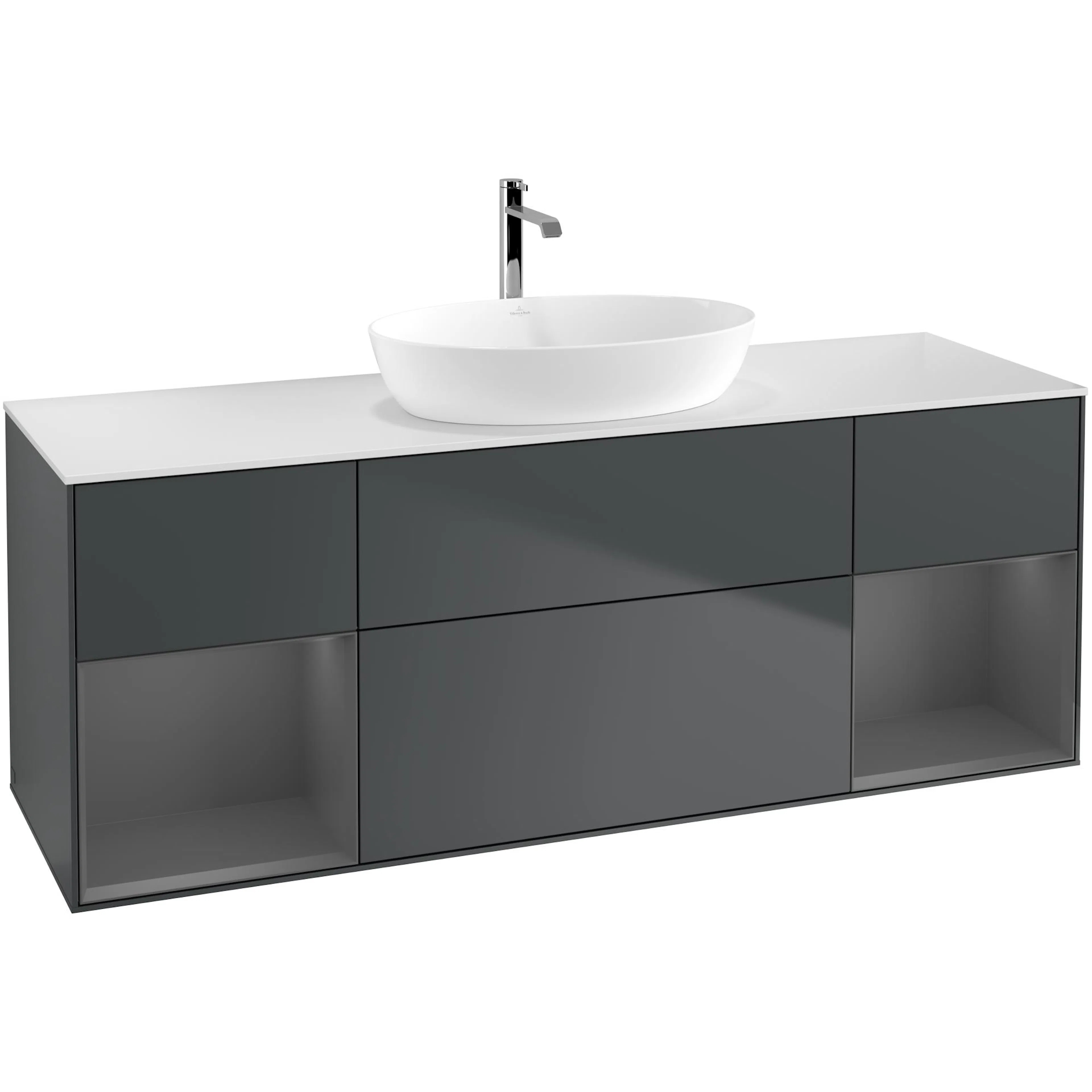 Tvättställsskåp Villeroy & Boch Finion med Två Hyllor och Bänkskiva för Fristående Tvättställ från Artis & Collaro