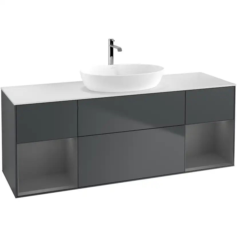 Tvättställsskåp Villeroy & Boch Finion med Två Hyllor och Bänkskiva för Fristående Tvättställ från Artis & Collaro