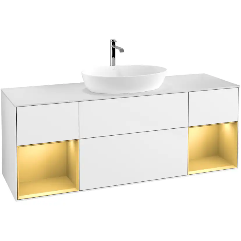 Tvättställsskåp Villeroy & Boch Finion med Två Hyllor och Bänkskiva för Fristående Tvättställ från Artis & Collaro