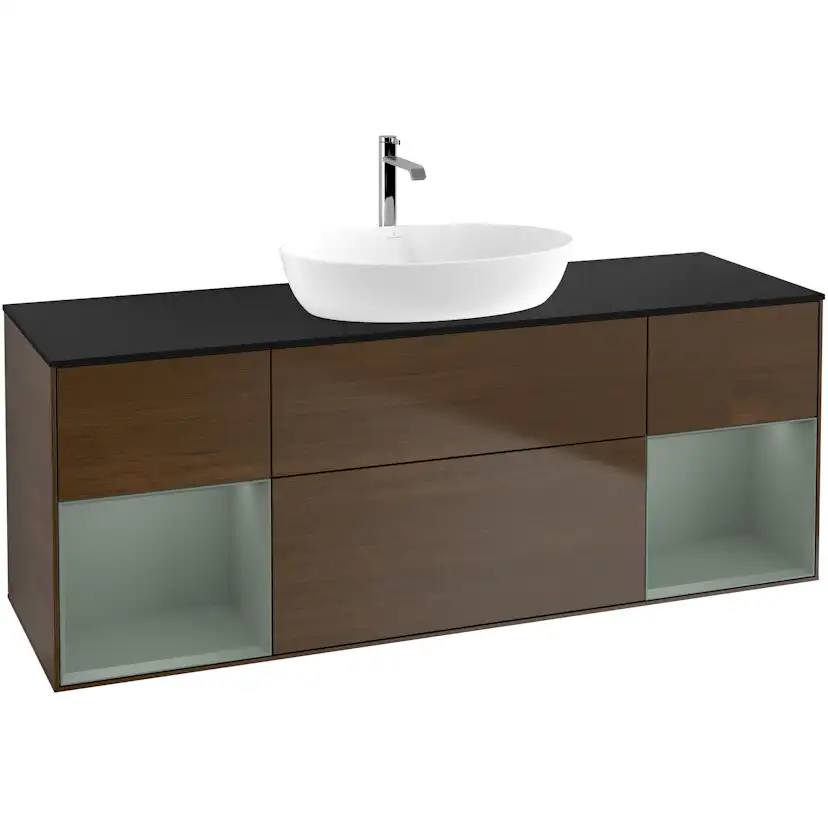 Tvättställsskåp Villeroy & Boch Finion med Två Hyllor och Bänkskiva för Fristående Tvättställ från Artis & Collaro