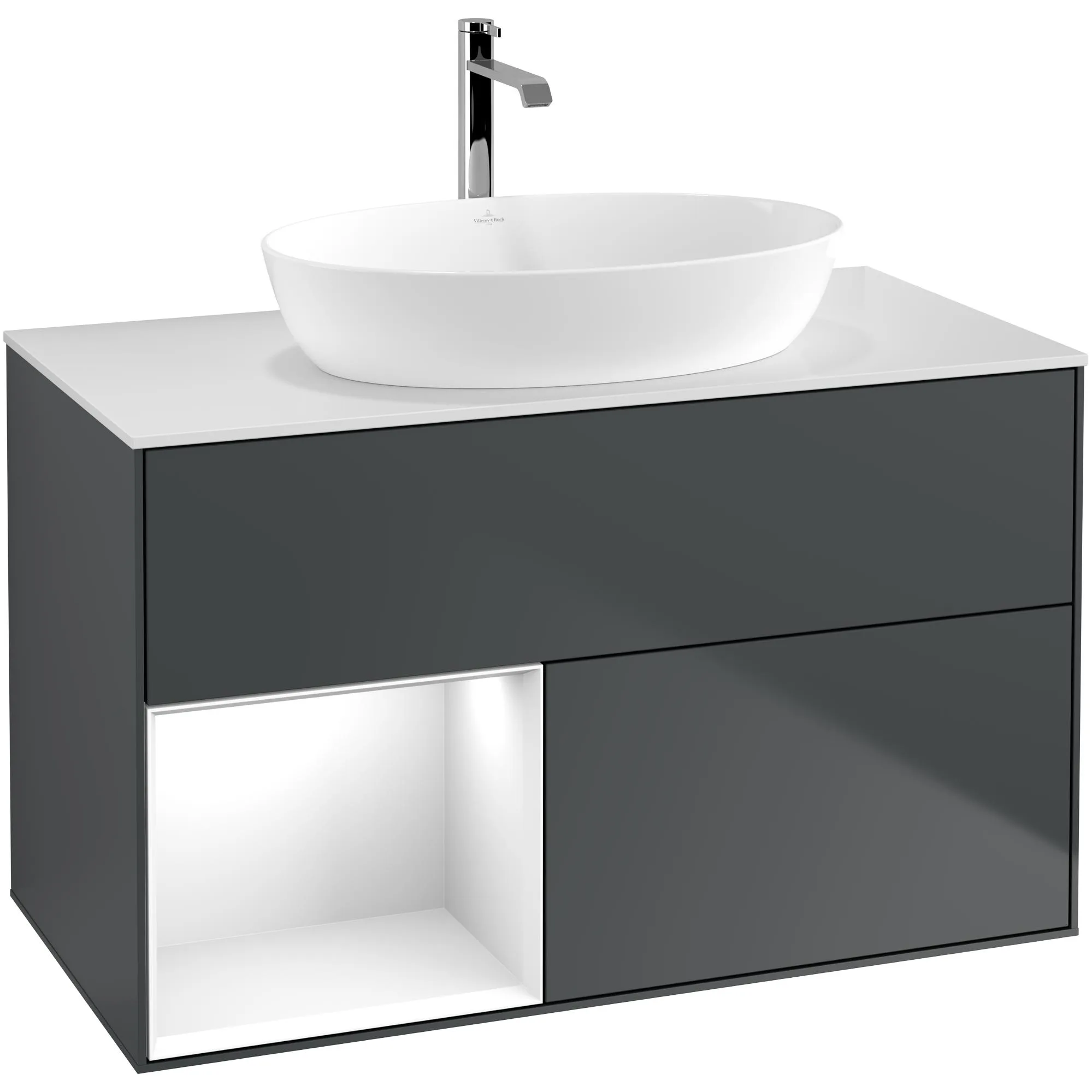 Tvättställsskåp Villeroy & Boch Finion med 2 Lådor Hylla och Bänkskiva för Fristående Tvättställ från Artis & Collaro