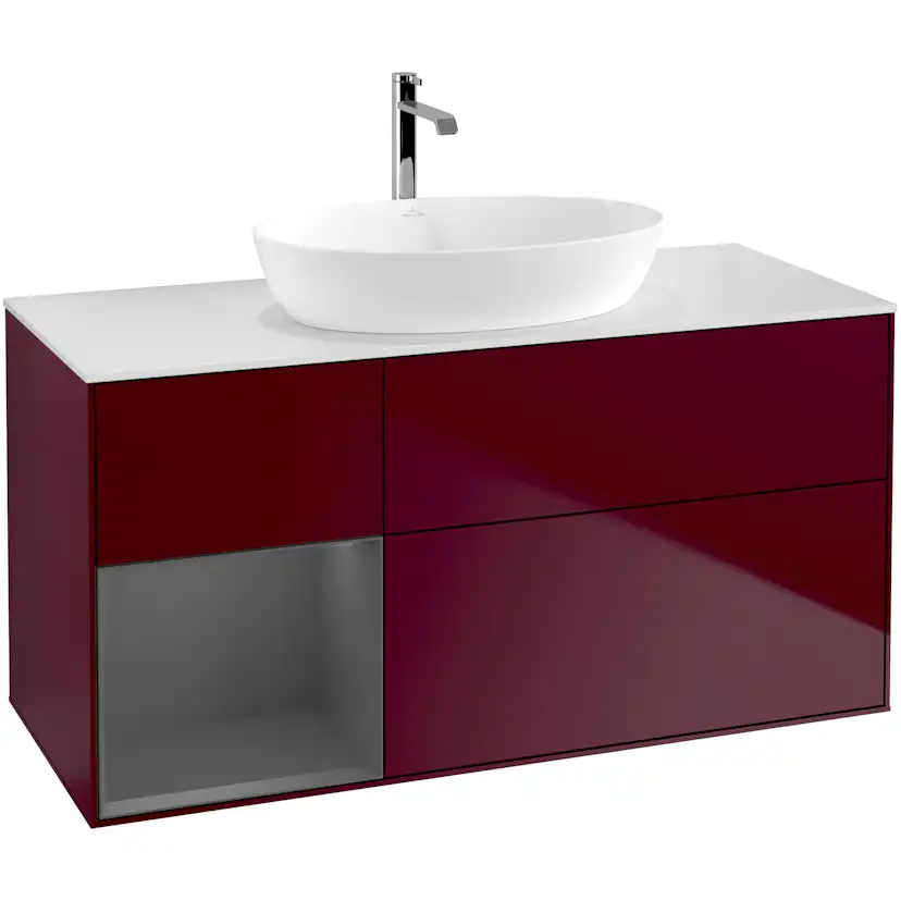 Tvättställsskåp Villeroy & Boch Finion med 3 Lådor Hylla och Bänkskiva för Fristående Tvättställ från Artis & Collaro