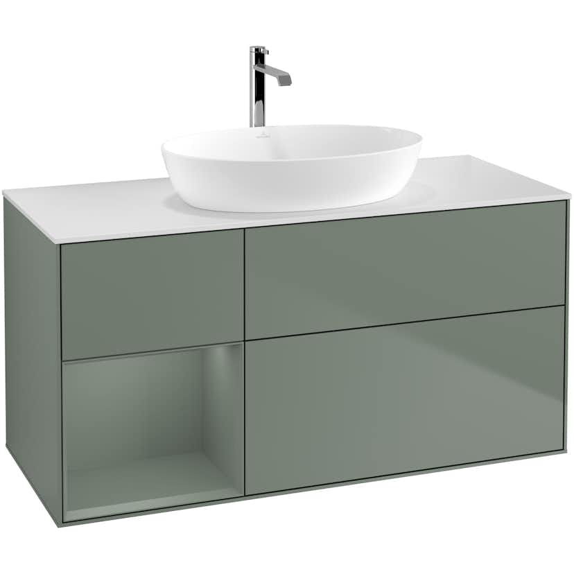 Tvättställsskåp Villeroy & Boch Finion med 3 Lådor Hylla och Bänkskiva för Fristående Tvättställ från Artis & Collaro