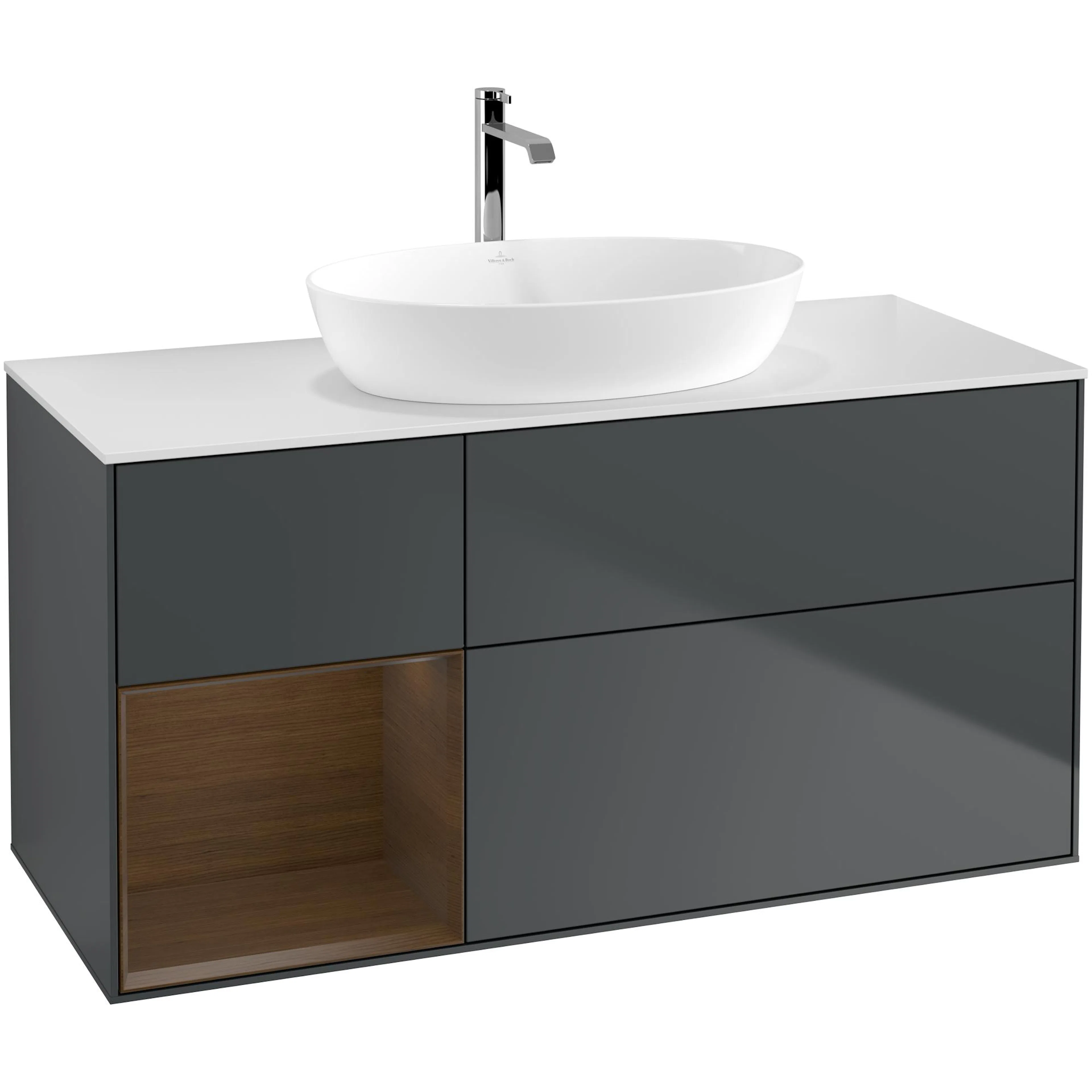 Tvättställsskåp Villeroy & Boch Finion med 3 Lådor Hylla och Bänkskiva för Fristående Tvättställ från Artis & Collaro