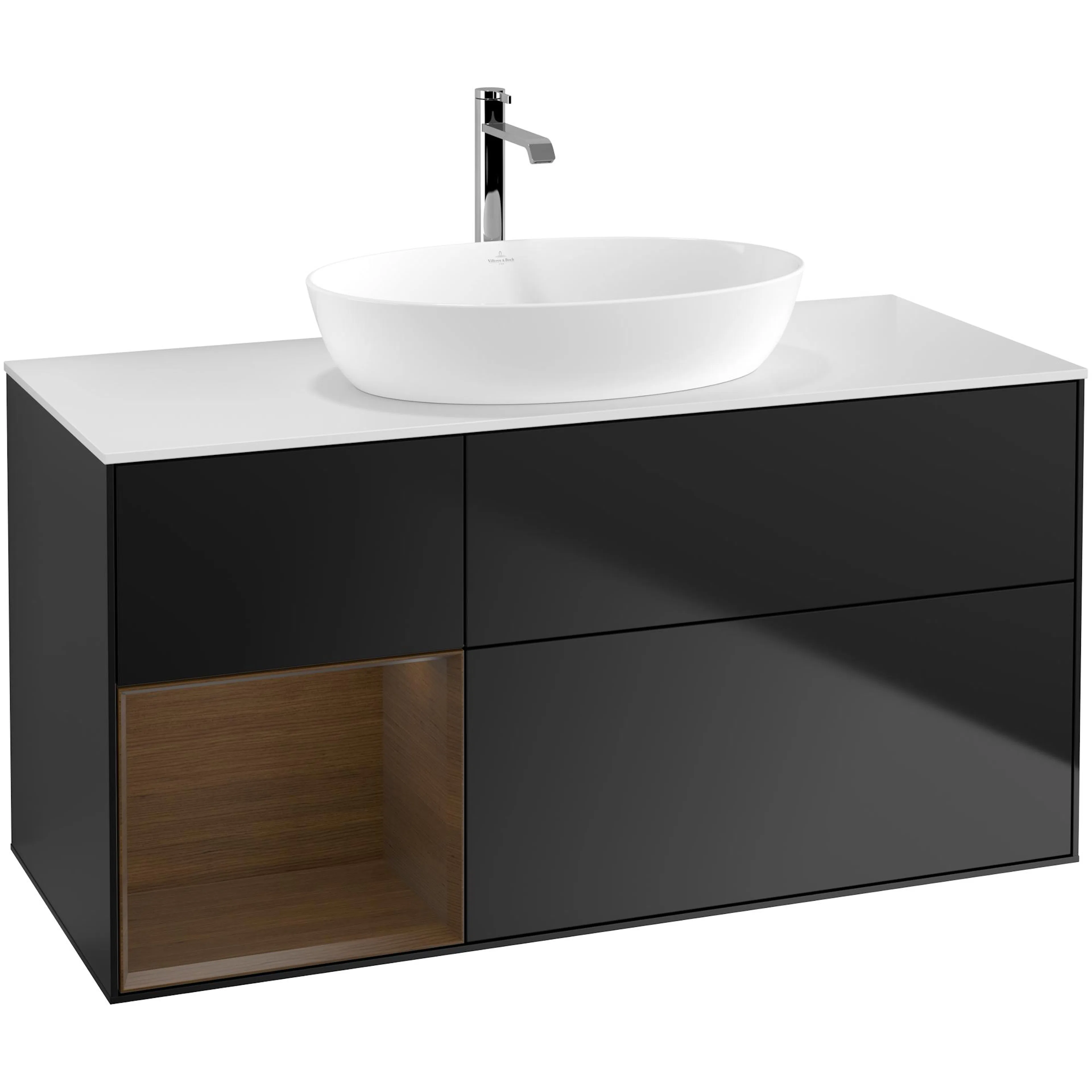 Tvättställsskåp Villeroy & Boch Finion med 3 Lådor Hylla och Bänkskiva för Fristående Tvättställ från Artis & Collaro