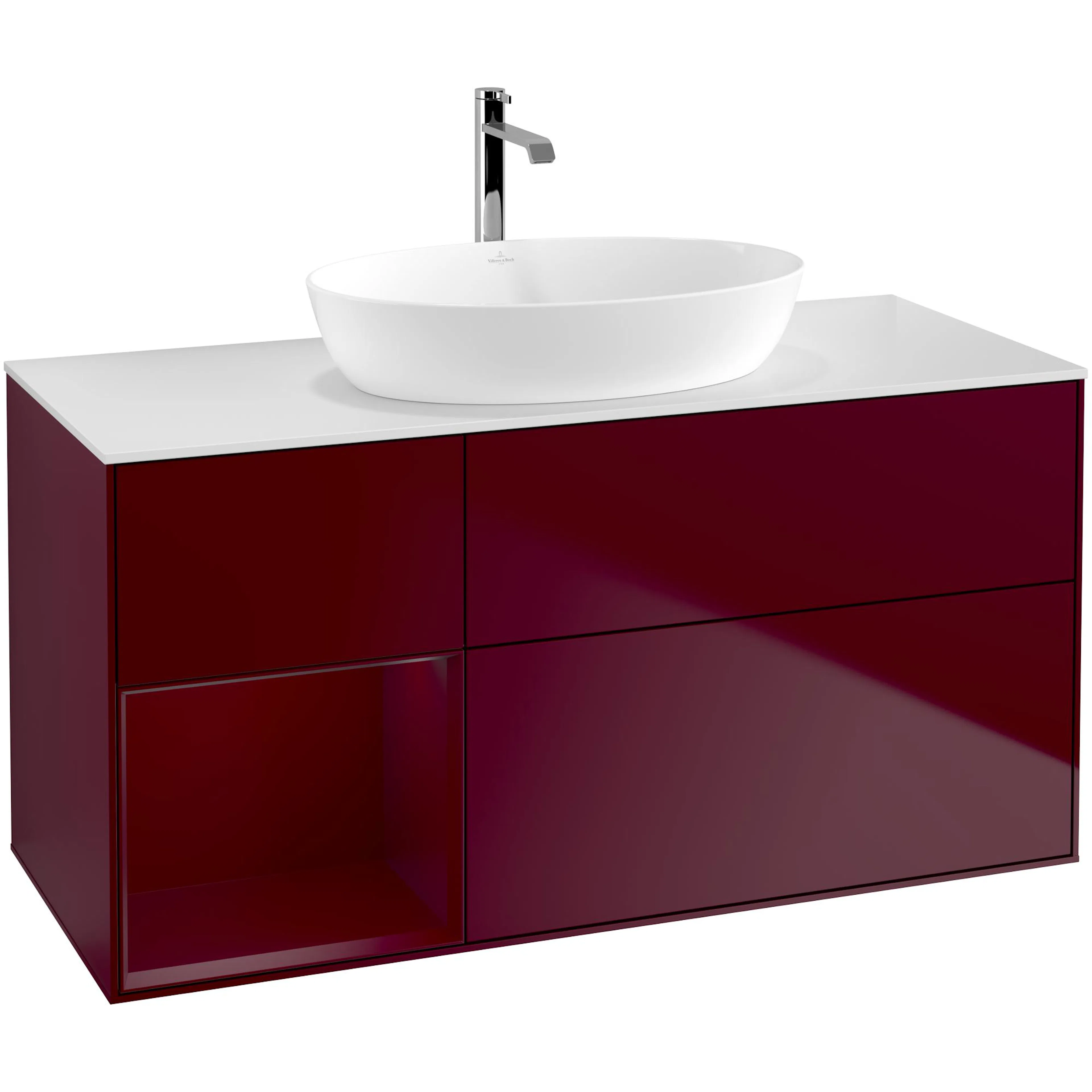 Tvättställsskåp Villeroy & Boch Finion med 3 Lådor Hylla och Bänkskiva för Fristående Tvättställ från Artis & Collaro