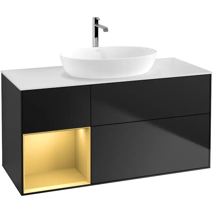 Tvättställsskåp Villeroy & Boch Finion med 3 Lådor Hylla och Bänkskiva för Fristående Tvättställ från Artis & Collaro