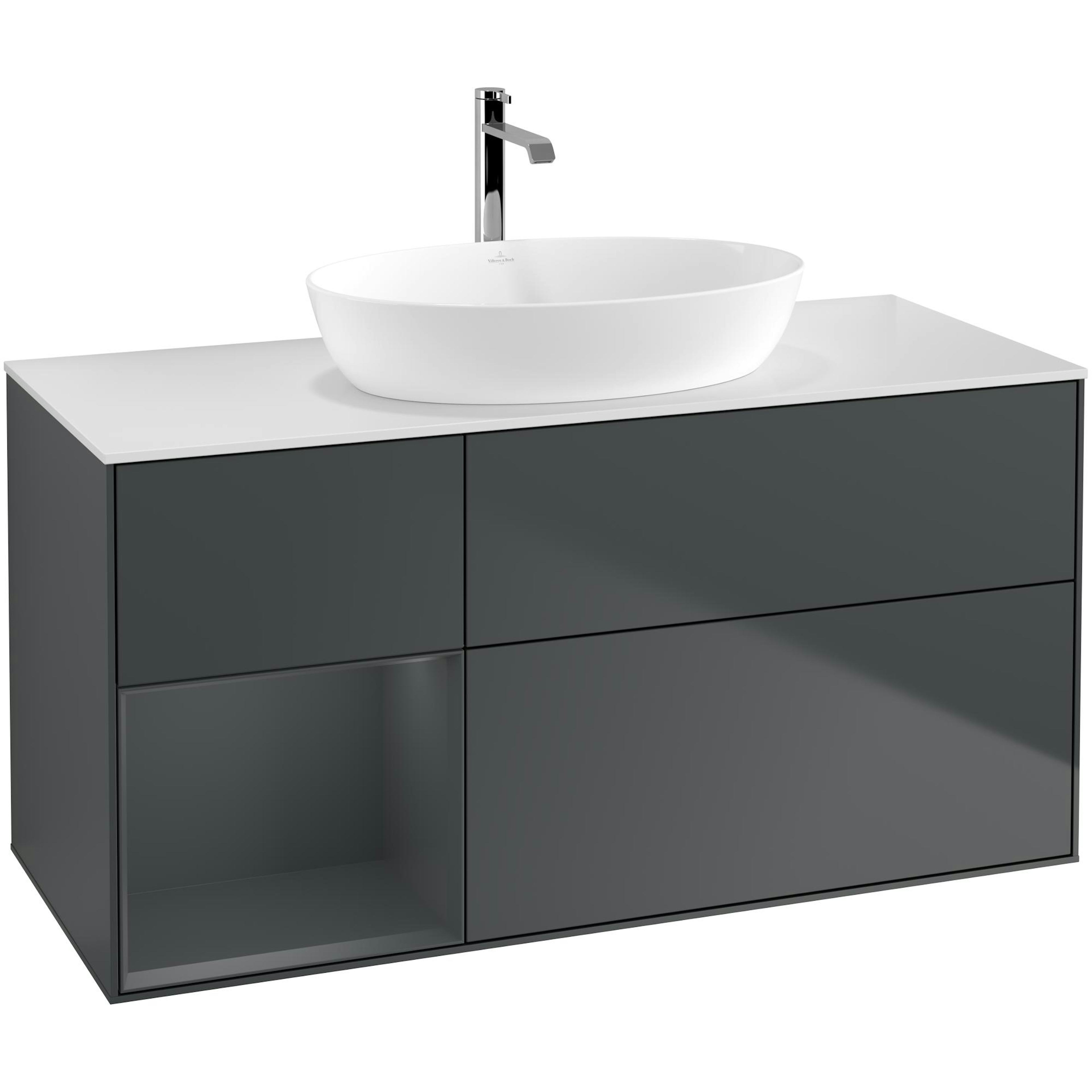 Tvättställsskåp Villeroy & Boch Finion med 3 Lådor Hylla och Bänkskiva för Fristående Tvättställ från Artis & Collaro