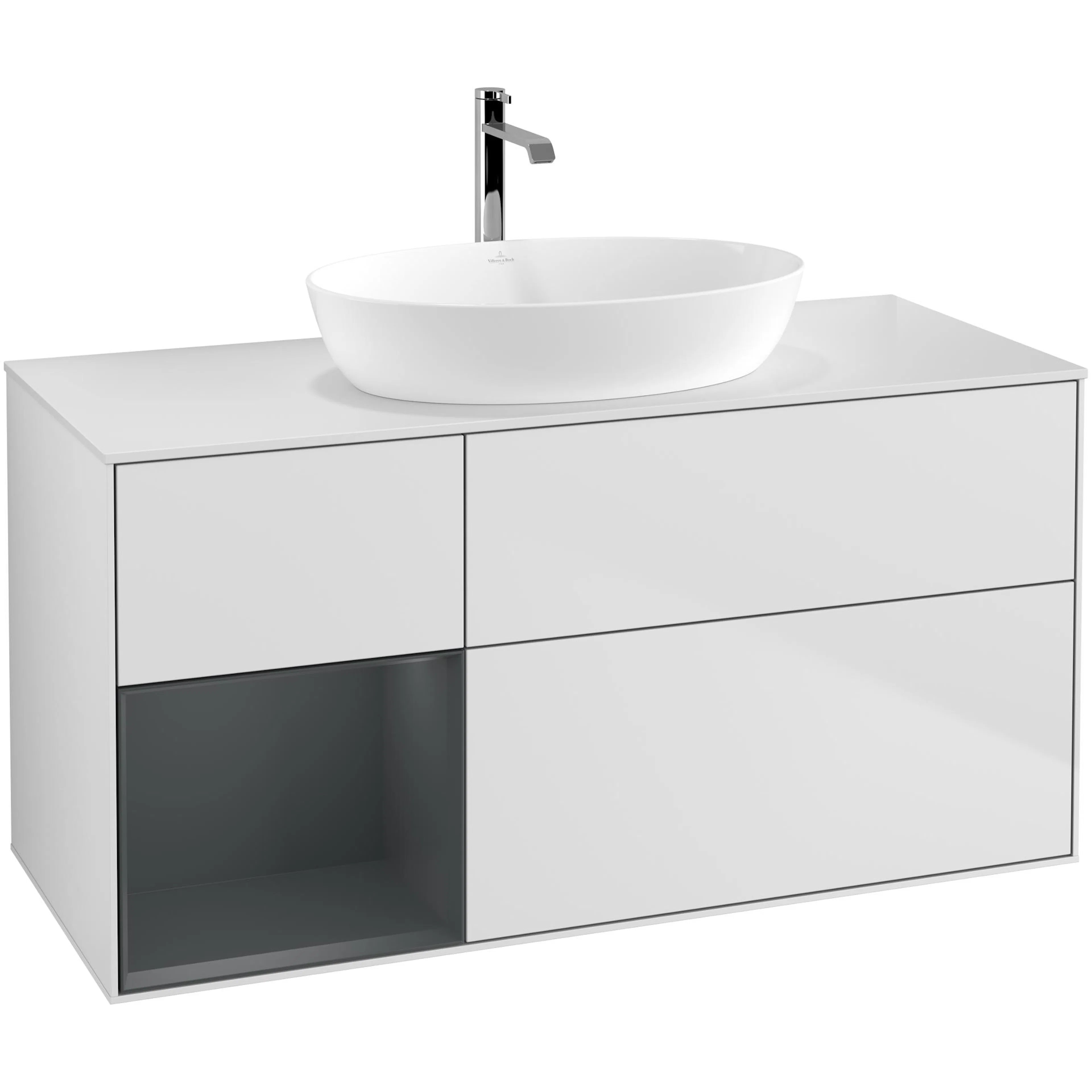 Tvättställsskåp Villeroy & Boch Finion med 3 Lådor Hylla och Bänkskiva för Fristående Tvättställ från Artis & Collaro