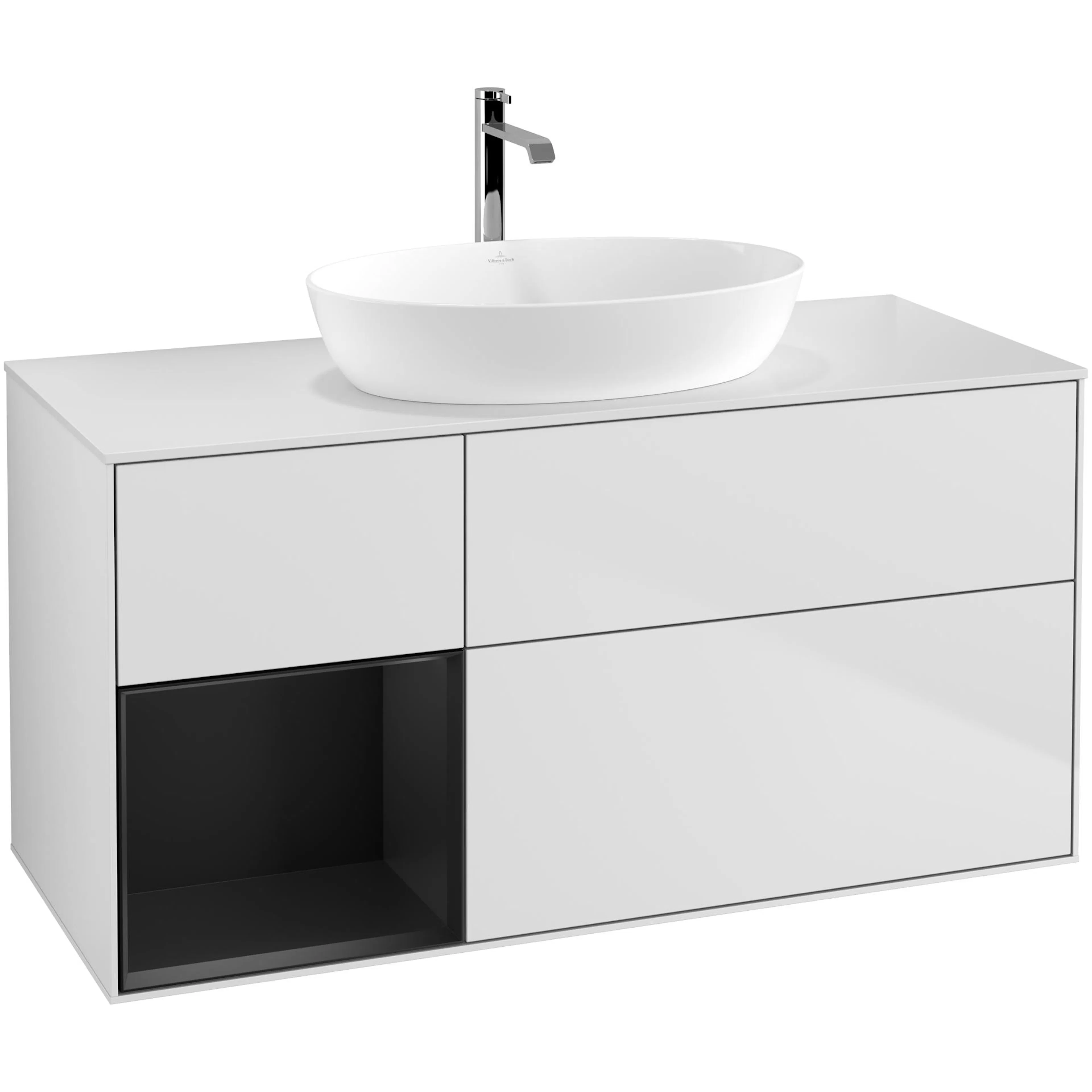 Tvättställsskåp Villeroy & Boch Finion med 3 Lådor Hylla och Bänkskiva för Fristående Tvättställ från Artis & Collaro