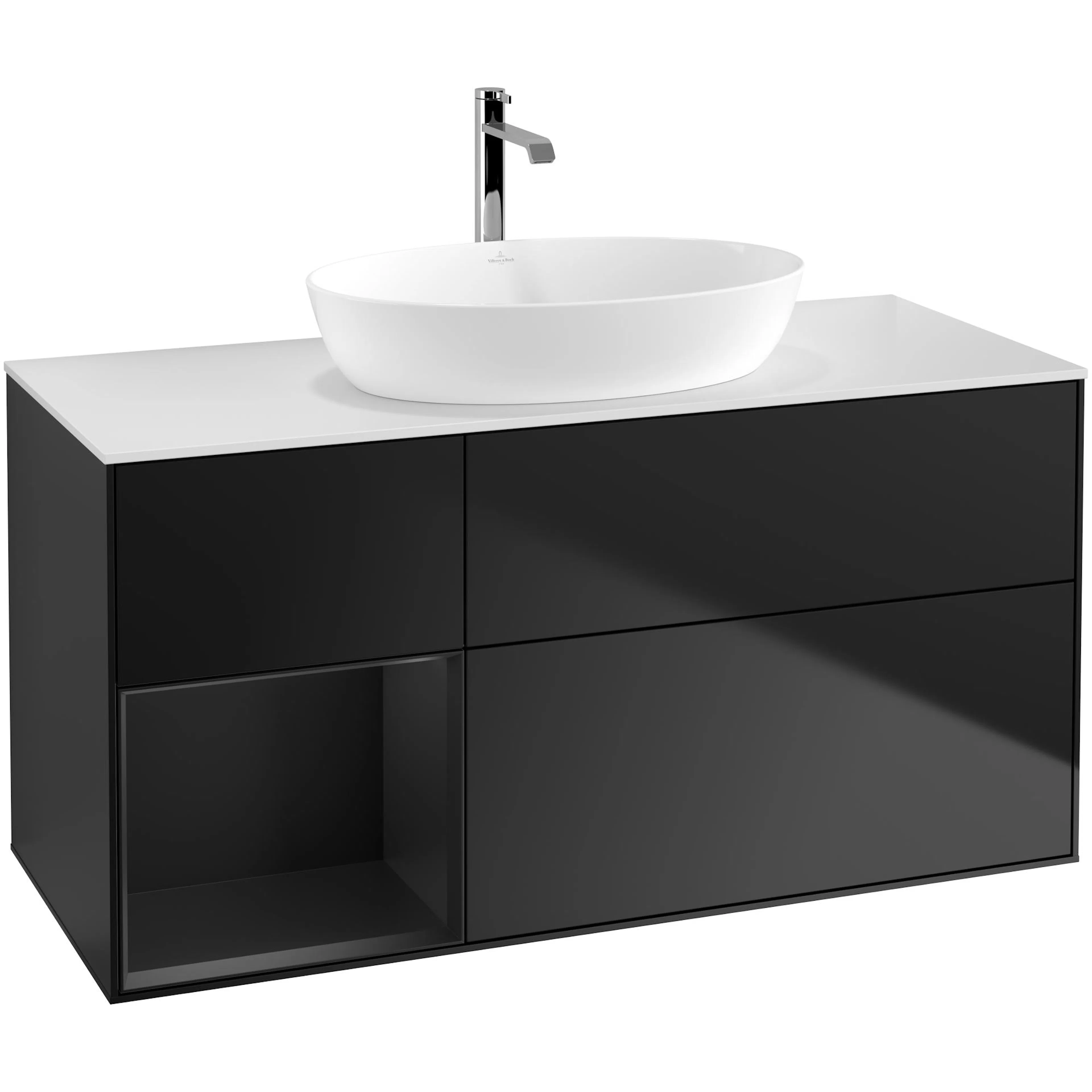 Tvättställsskåp Villeroy & Boch Finion med 3 Lådor Hylla och Bänkskiva för Fristående Tvättställ från Artis & Collaro