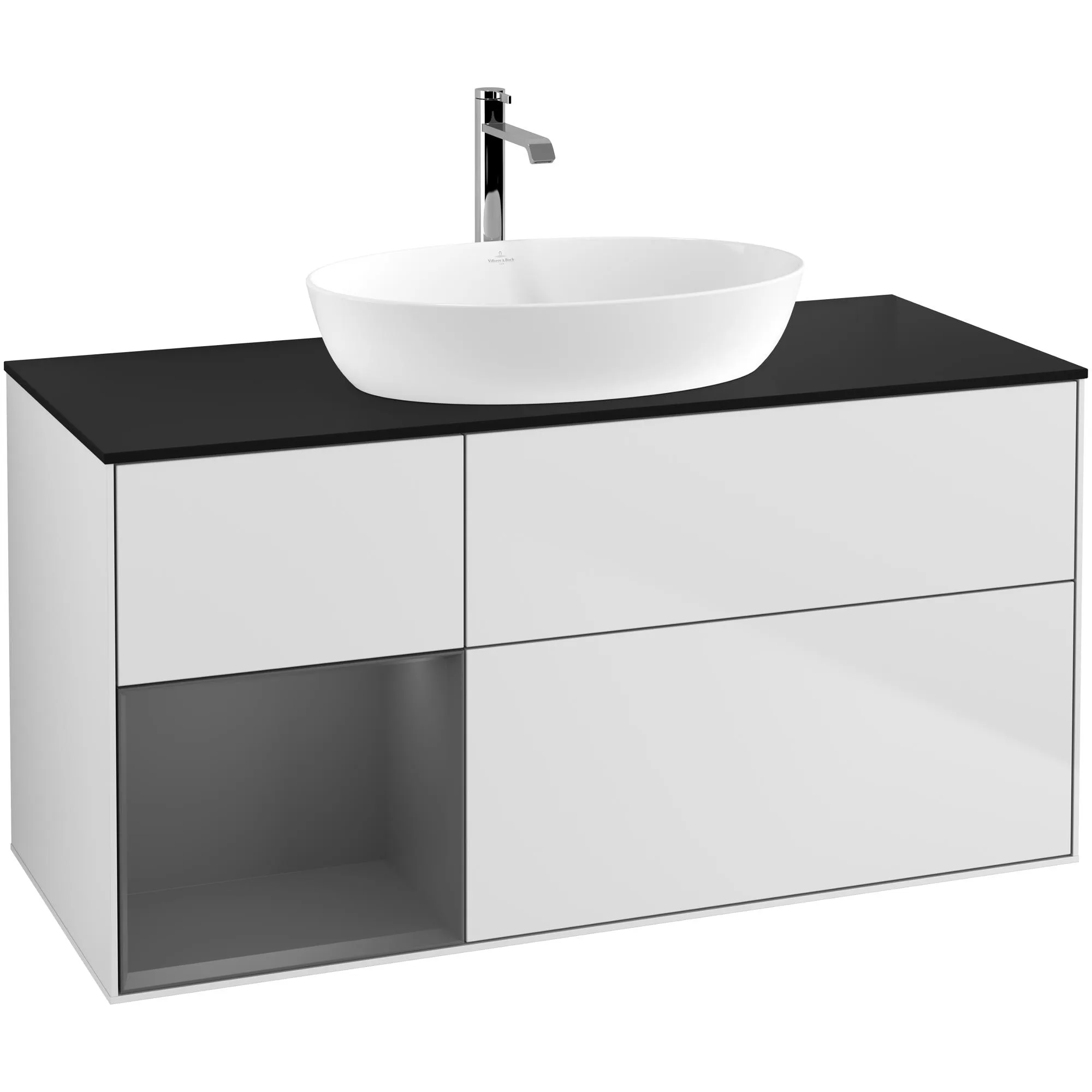 Tvättställsskåp Villeroy & Boch Finion med 3 Lådor Hylla och Bänkskiva för Fristående Tvättställ från Artis & Collaro