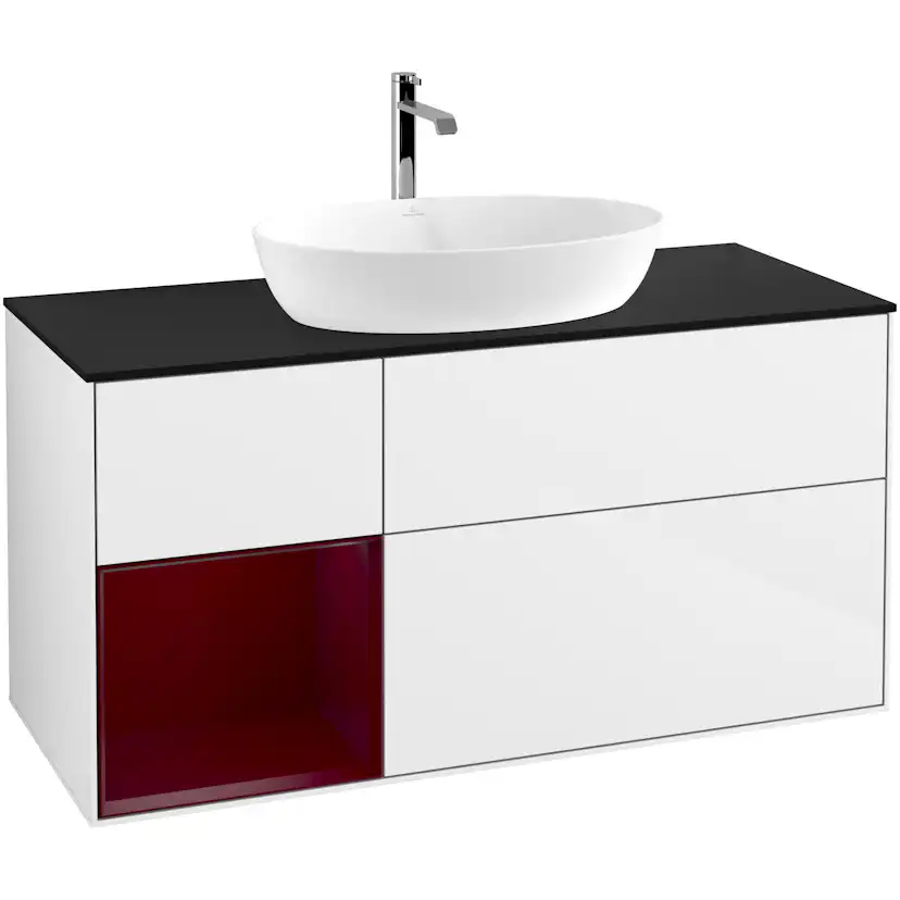 Tvättställsskåp Villeroy & Boch Finion med 3 Lådor Hylla och Bänkskiva för Fristående Tvättställ från Artis & Collaro