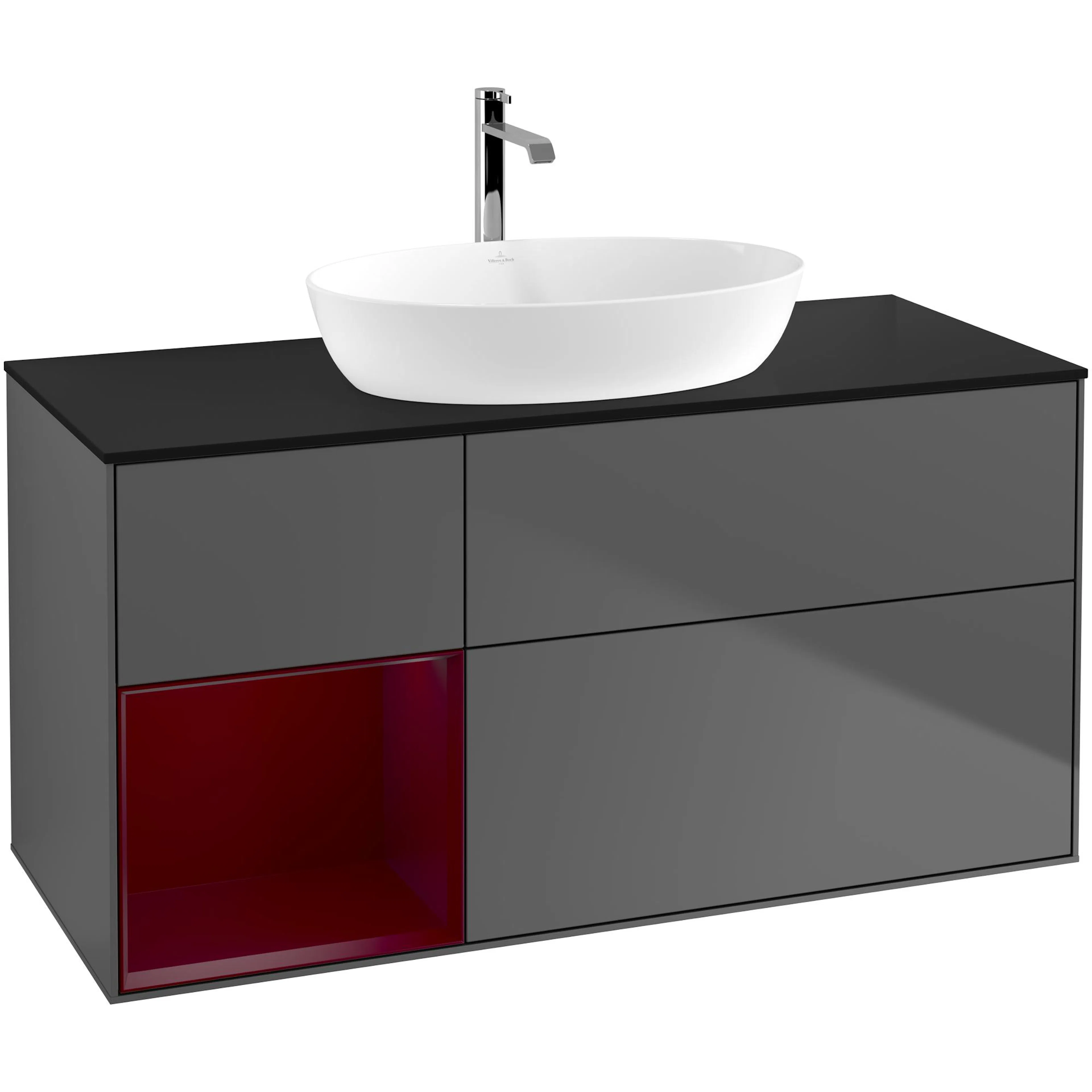 Tvättställsskåp Villeroy & Boch Finion med 3 Lådor Hylla och Bänkskiva för Fristående Tvättställ från Artis & Collaro