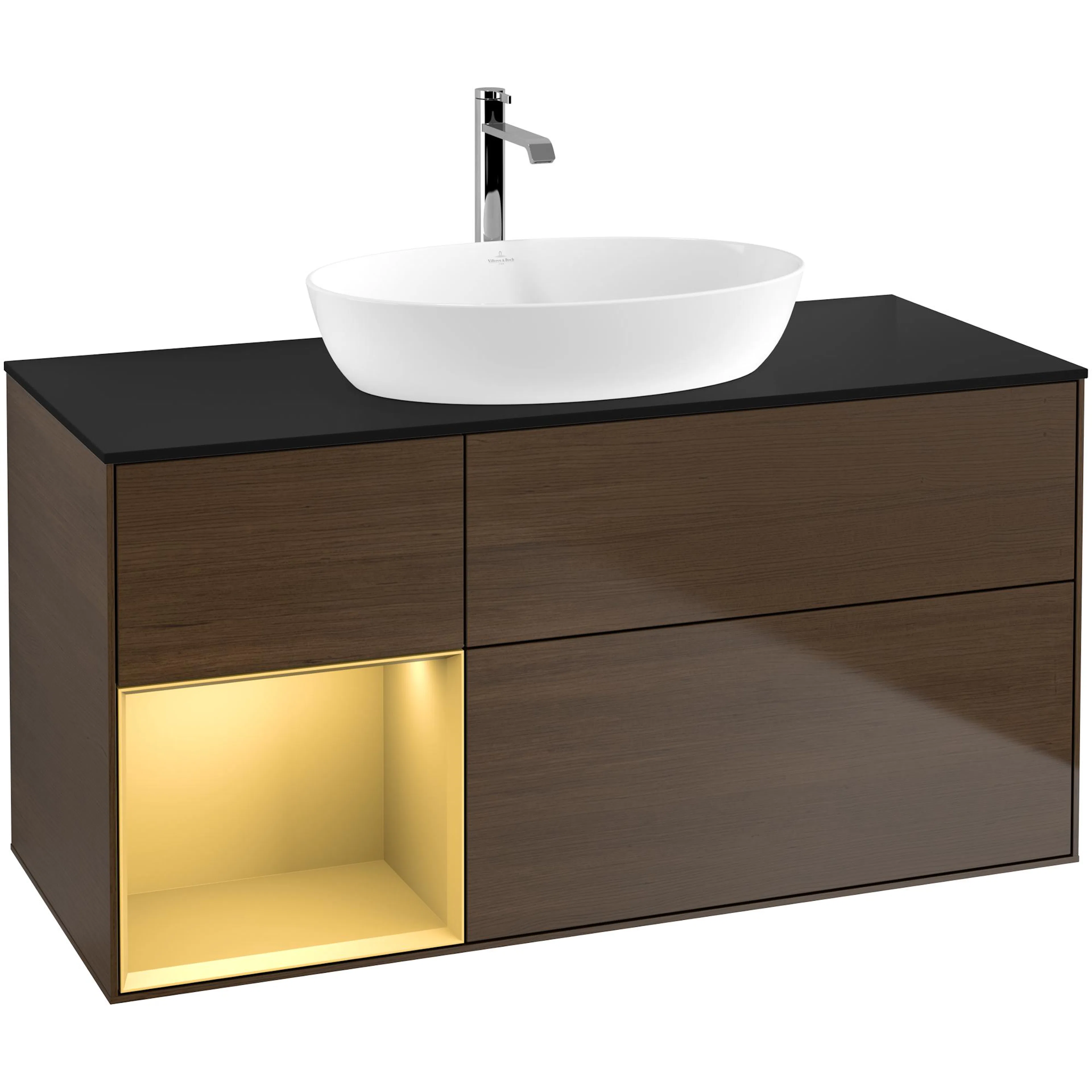 Tvättställsskåp Villeroy & Boch Finion med 3 Lådor Hylla och Bänkskiva för Fristående Tvättställ från Artis & Collaro