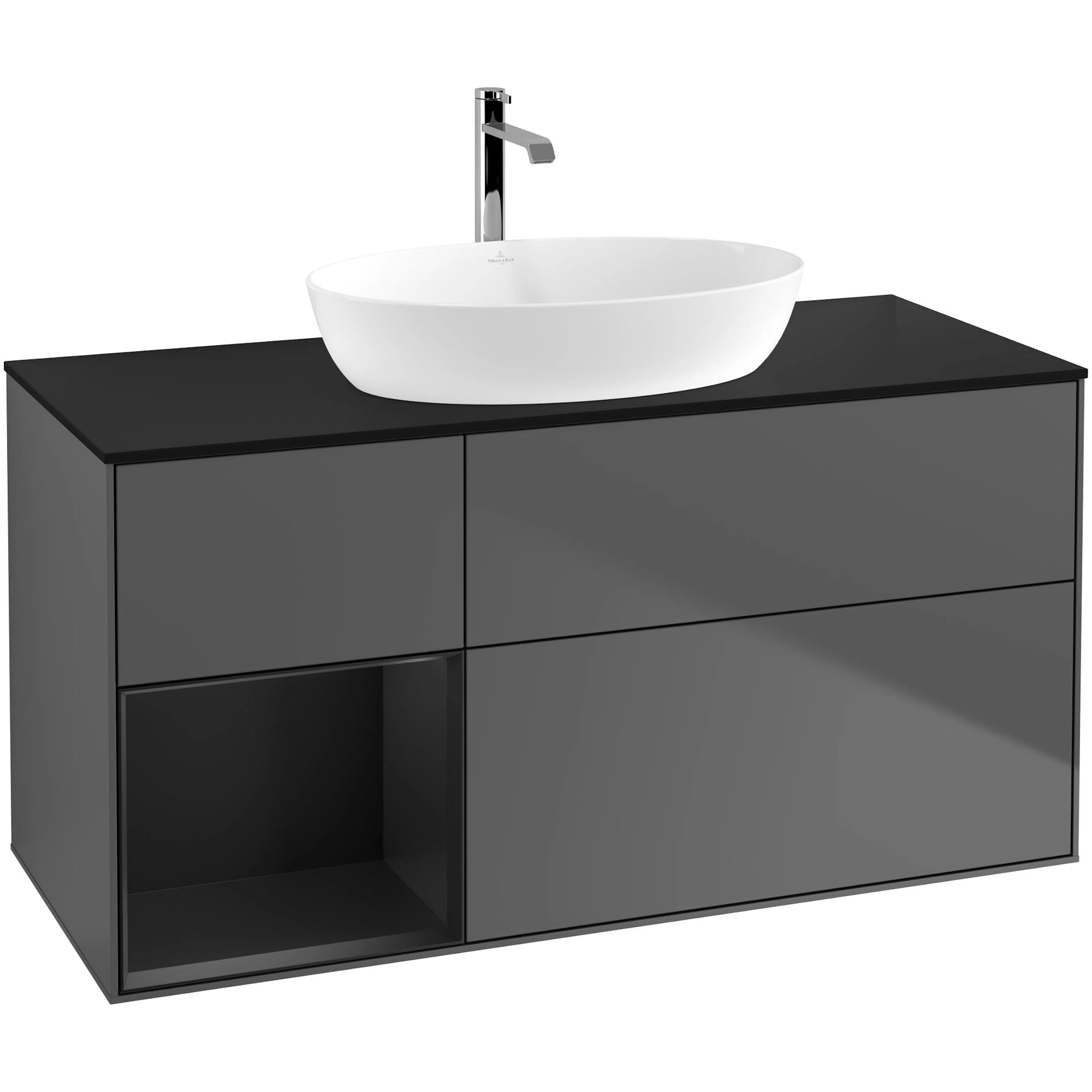 Tvättställsskåp Villeroy & Boch Finion med 3 Lådor Hylla och Bänkskiva för Fristående Tvättställ från Artis & Collaro