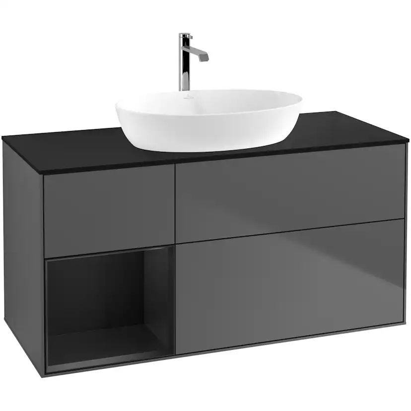 Tvättställsskåp Villeroy & Boch Finion med 3 Lådor Hylla och Bänkskiva för Fristående Tvättställ från Artis & Collaro