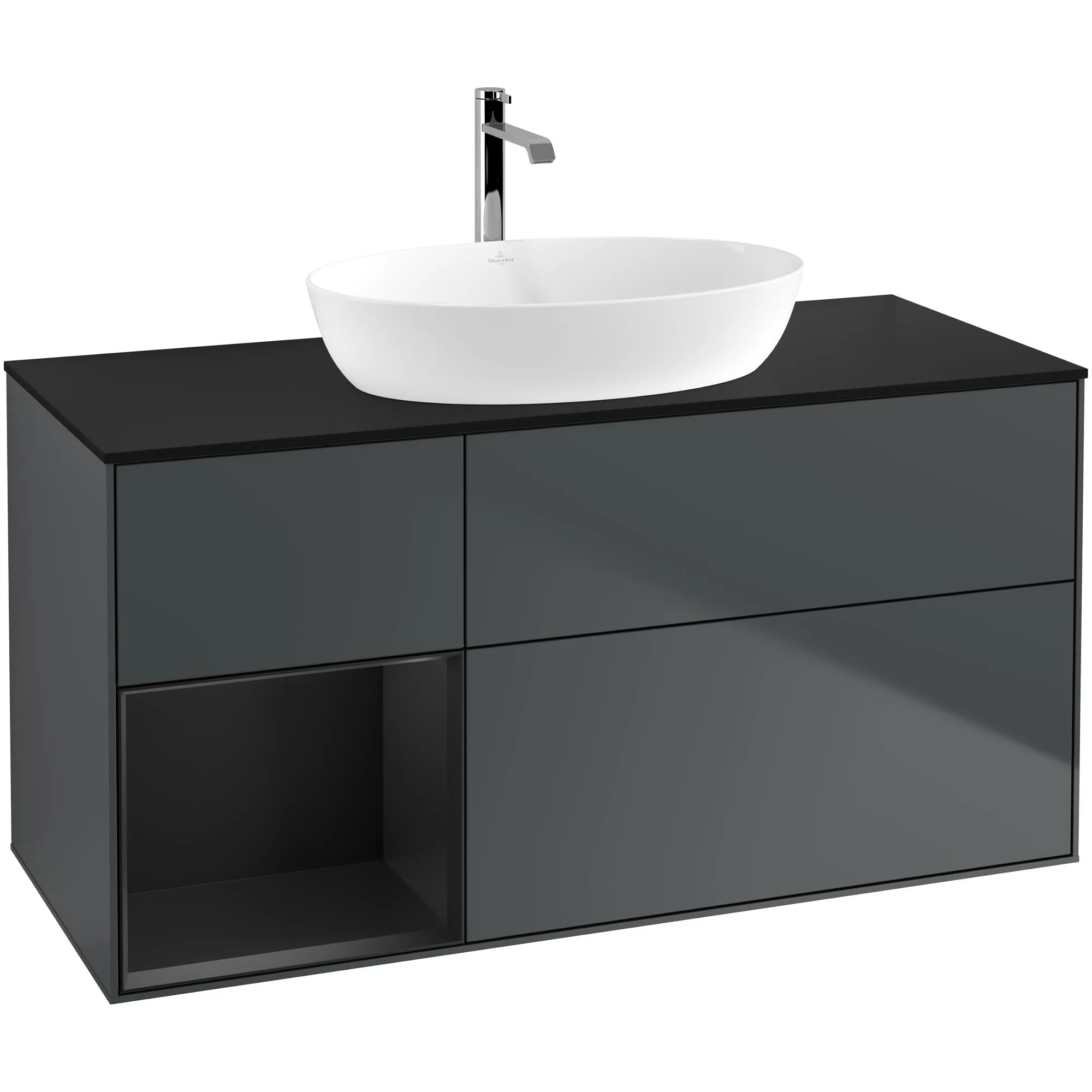 Tvättställsskåp Villeroy & Boch Finion med 3 Lådor Hylla och Bänkskiva för Fristående Tvättställ från Artis & Collaro