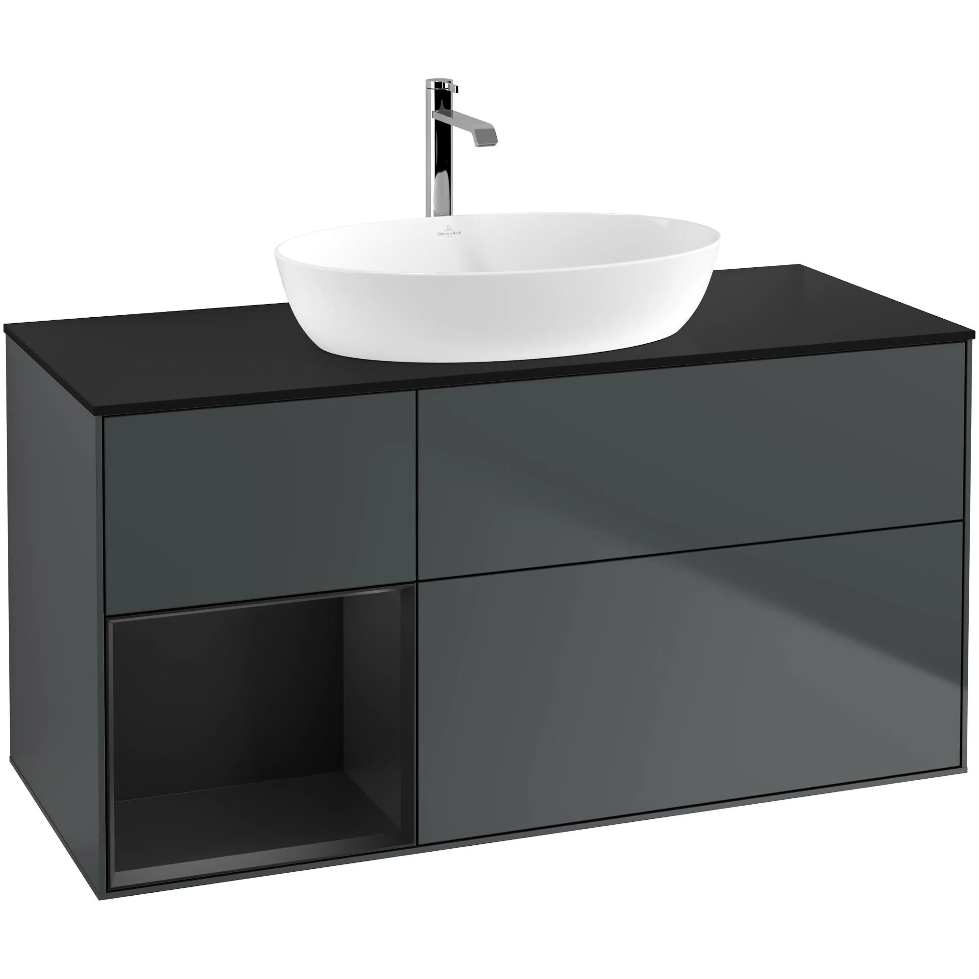 Tvättställsskåp Villeroy & Boch Finion med 3 Lådor Hylla och Bänkskiva för Fristående Tvättställ från Artis & Collaro