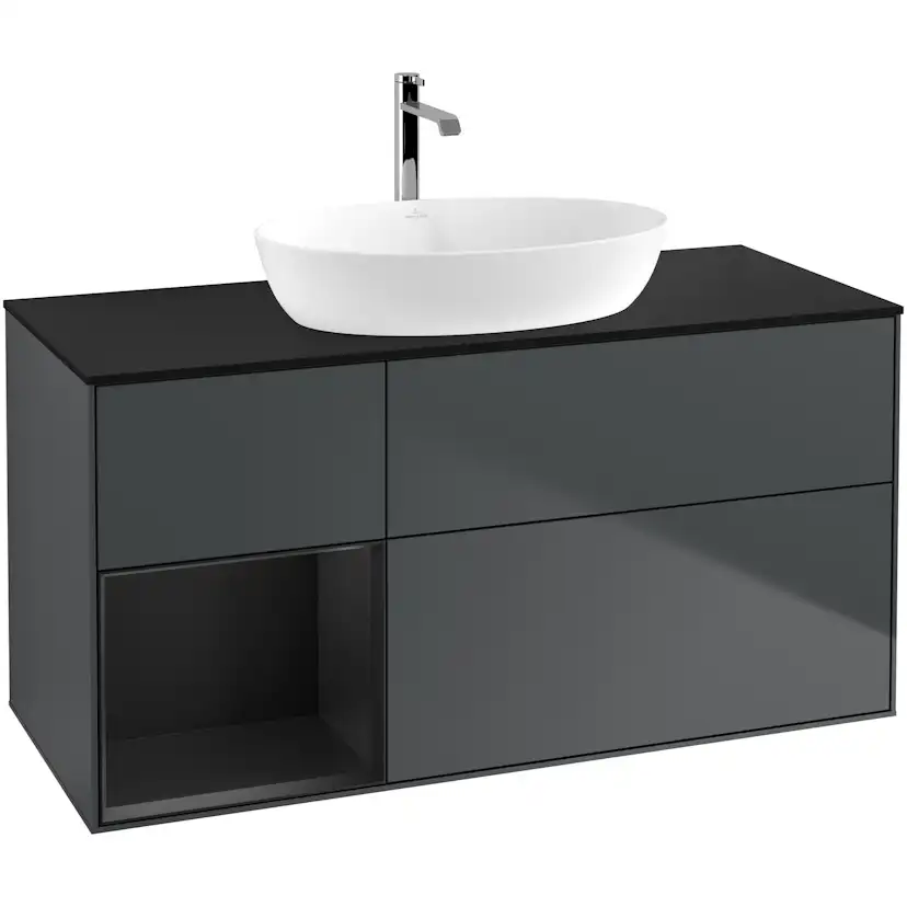 Tvättställsskåp Villeroy & Boch Finion med 3 Lådor Hylla och Bänkskiva för Fristående Tvättställ från Artis & Collaro