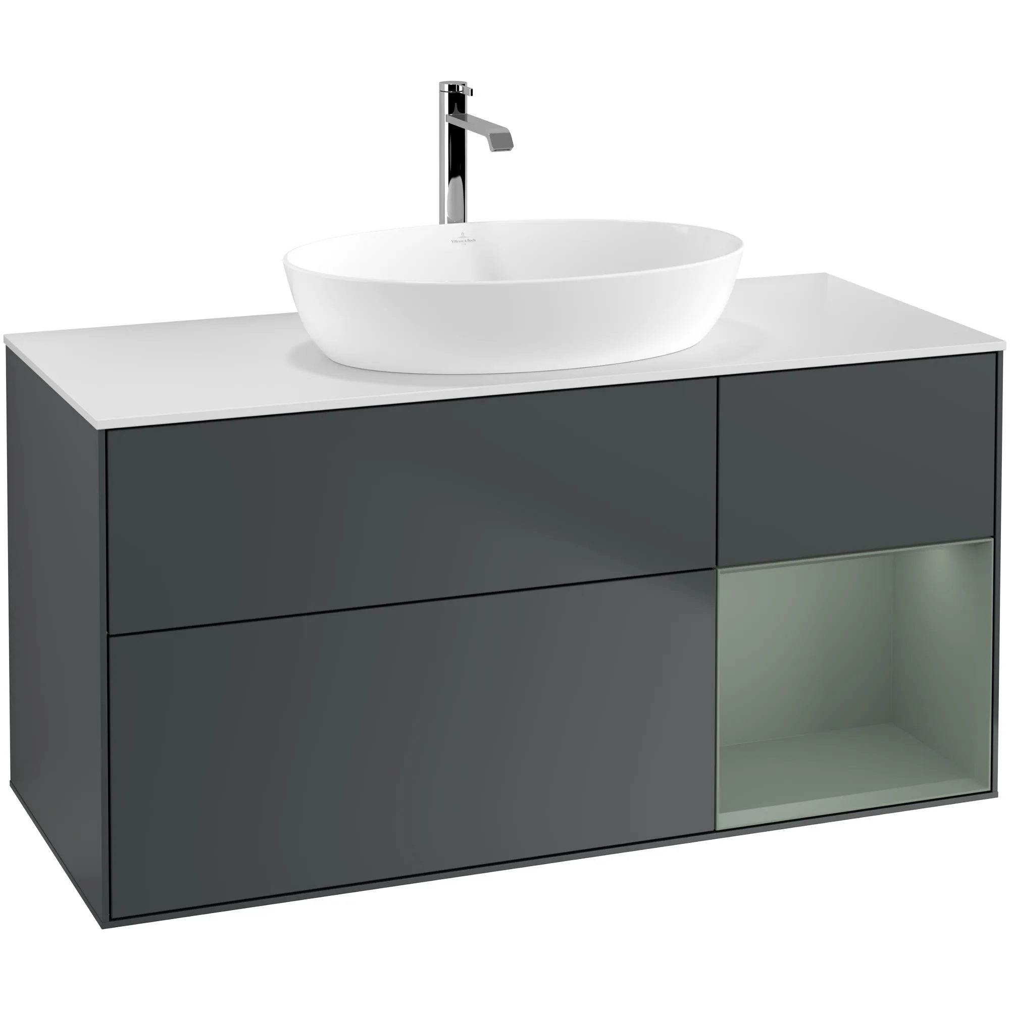 Tvättställsskåp Villeroy & Boch Finion med 3 Lådor Hylla och Bänkskiva för Fristående Tvättställ från Artis & Collaro