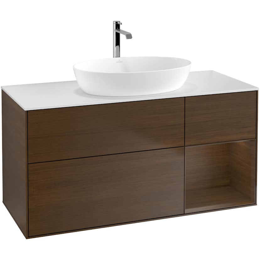 Tvättställsskåp Villeroy & Boch Finion med 3 Lådor Hylla och Bänkskiva för Fristående Tvättställ från Artis & Collaro