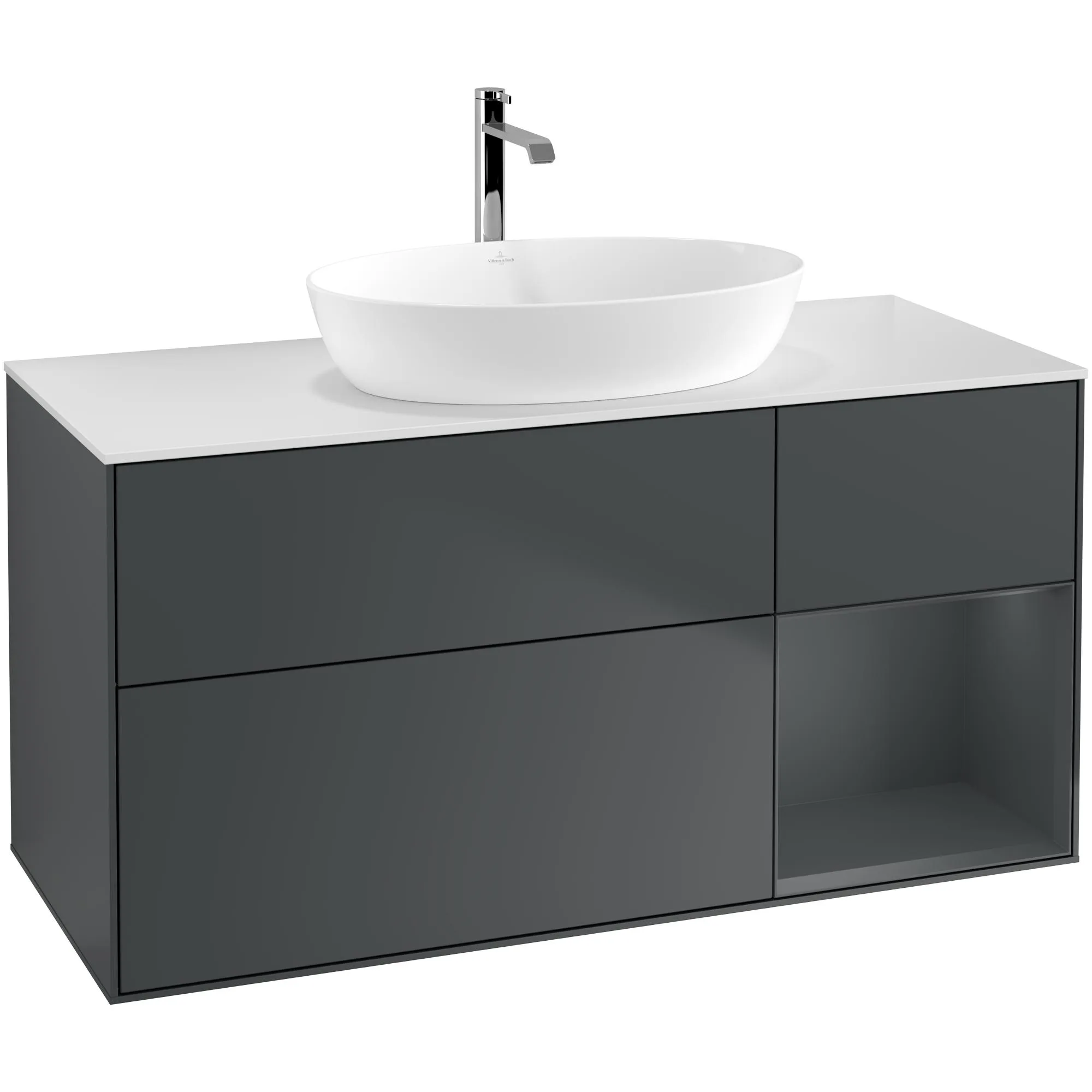 Tvättställsskåp Villeroy & Boch Finion med 3 Lådor Hylla och Bänkskiva för Fristående Tvättställ från Artis & Collaro