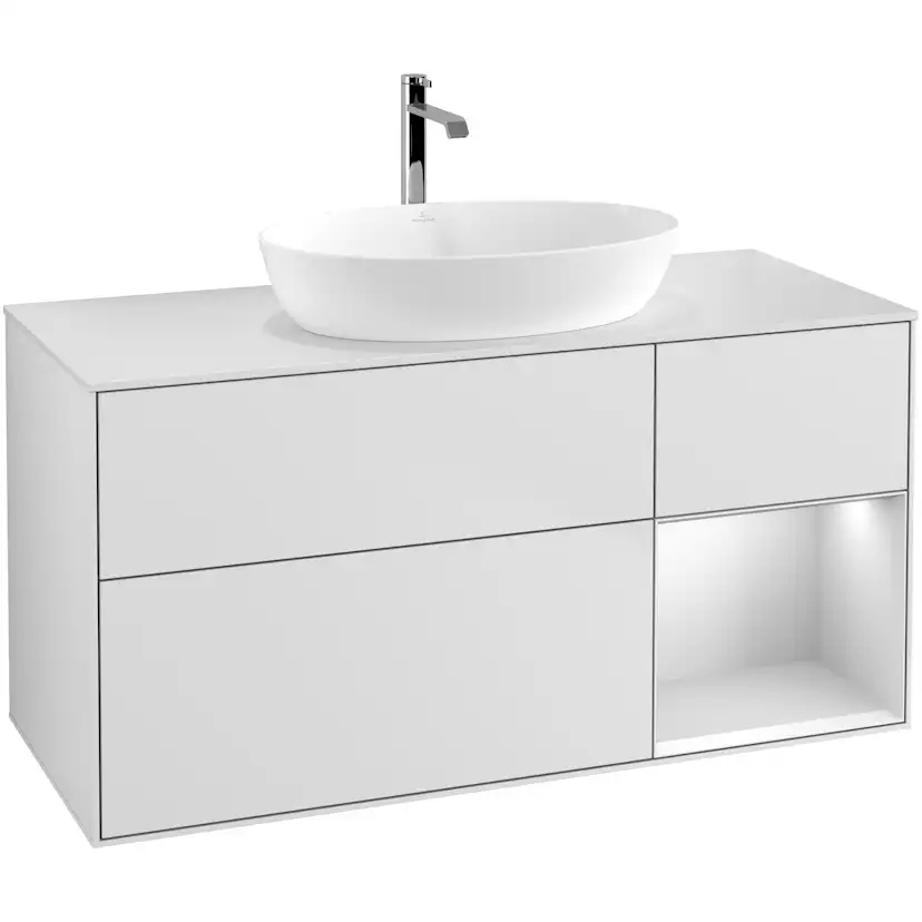 Tvättställsskåp Villeroy & Boch Finion med 3 Lådor Hylla och Bänkskiva för Fristående Tvättställ från Artis & Collaro