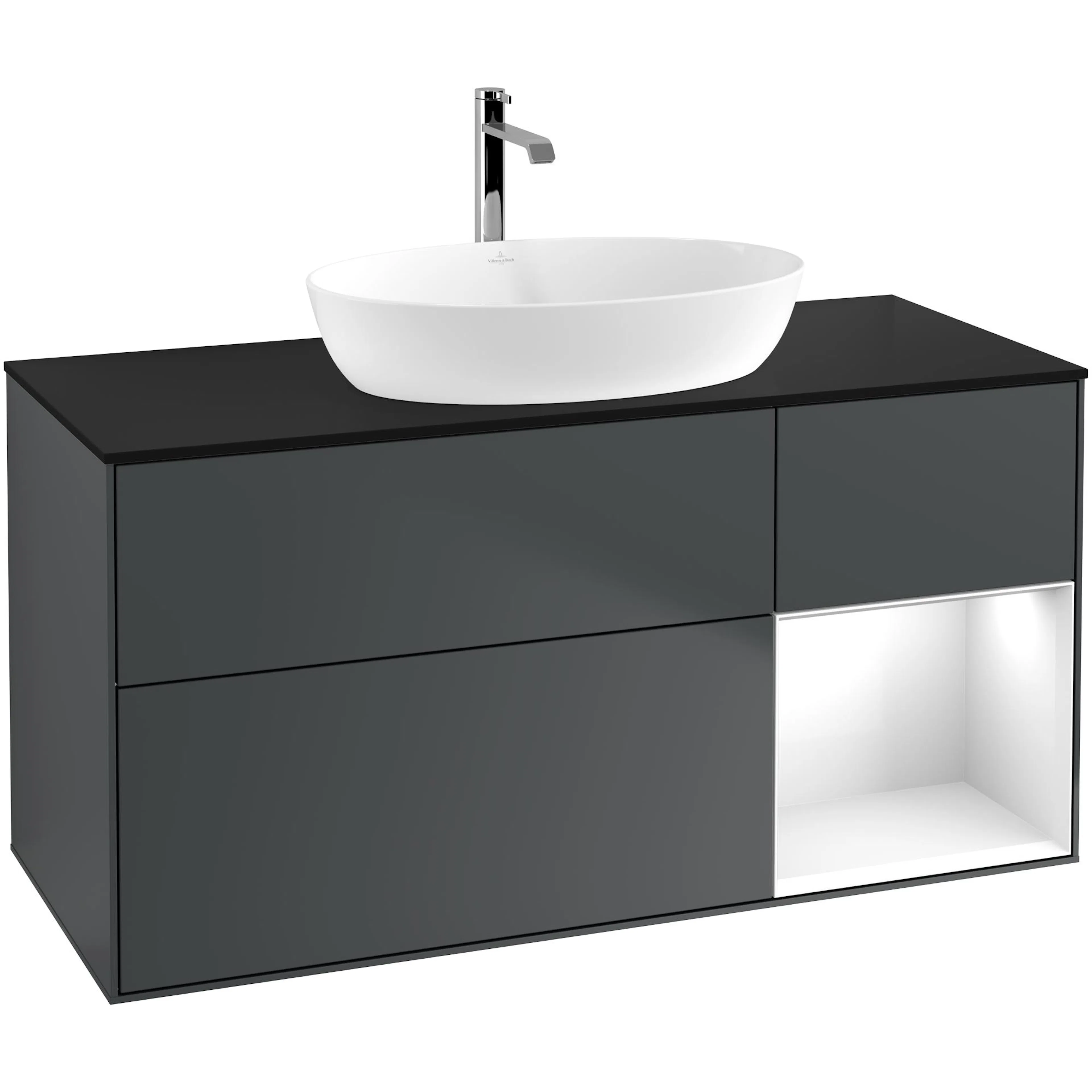 Tvättställsskåp Villeroy & Boch Finion med 3 Lådor Hylla och Bänkskiva för Fristående Tvättställ från Artis & Collaro