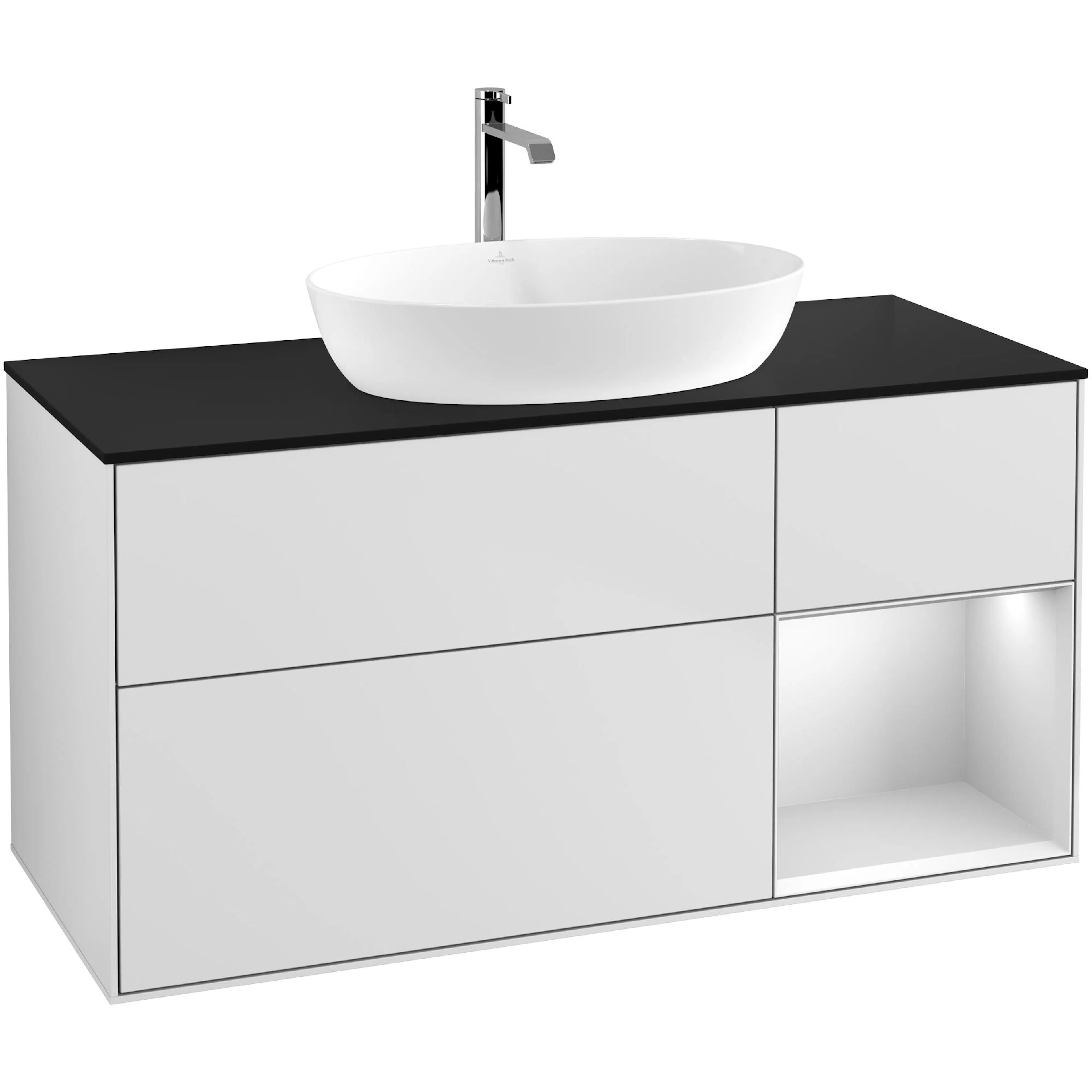 Tvättställsskåp Villeroy & Boch Finion med 3 Lådor Hylla och Bänkskiva för Fristående Tvättställ från Artis & Collaro