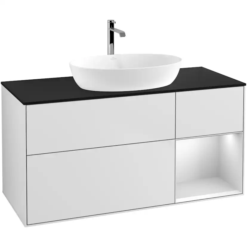 Tvättställsskåp Villeroy & Boch Finion med 3 Lådor Hylla och Bänkskiva för Fristående Tvättställ från Artis & Collaro