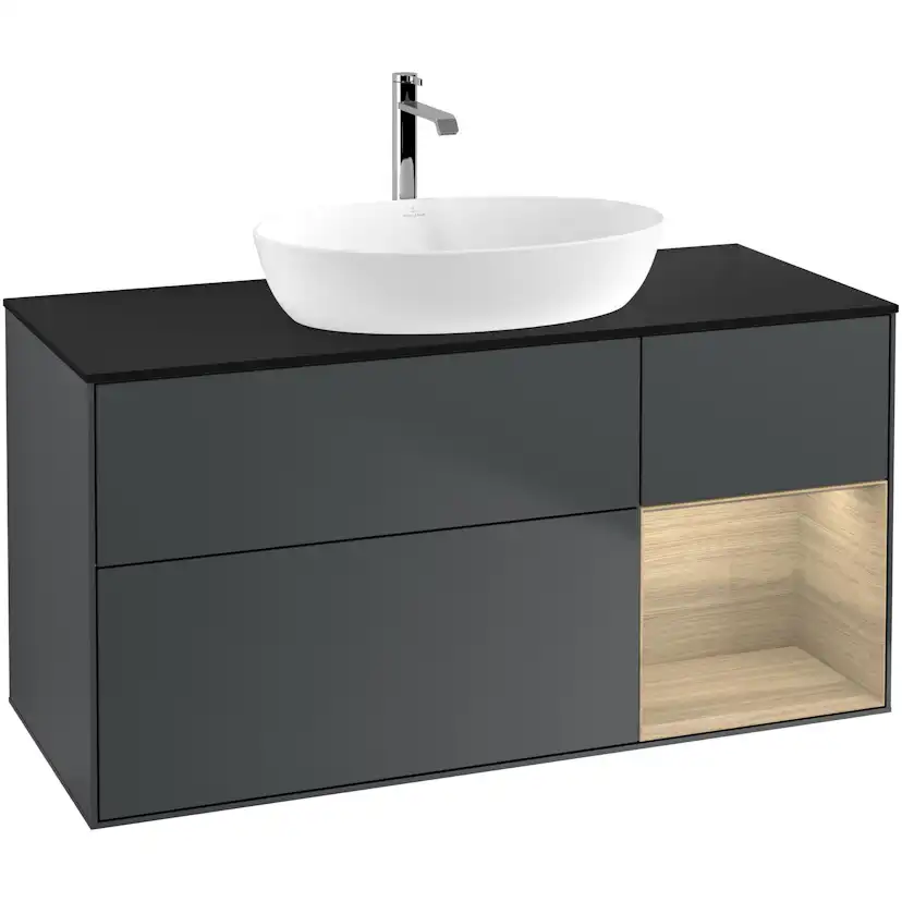 Tvättställsskåp Villeroy & Boch Finion med 3 Lådor Hylla och Bänkskiva för Fristående Tvättställ från Artis & Collaro