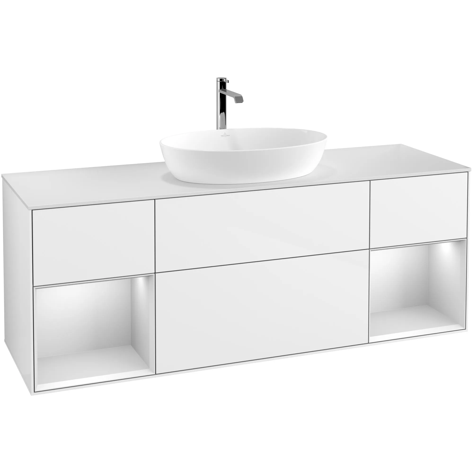 Tvättställsskåp Villeroy & Boch Finion med Två Hyllor och Bänkskiva för Fristående Tvättställ från Artis & Collaro