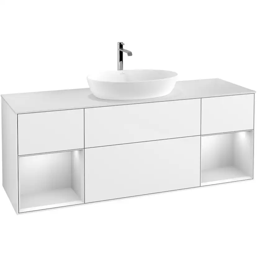 Tvättställsskåp Villeroy & Boch Finion med Två Hyllor och Bänkskiva för Fristående Tvättställ från Artis & Collaro