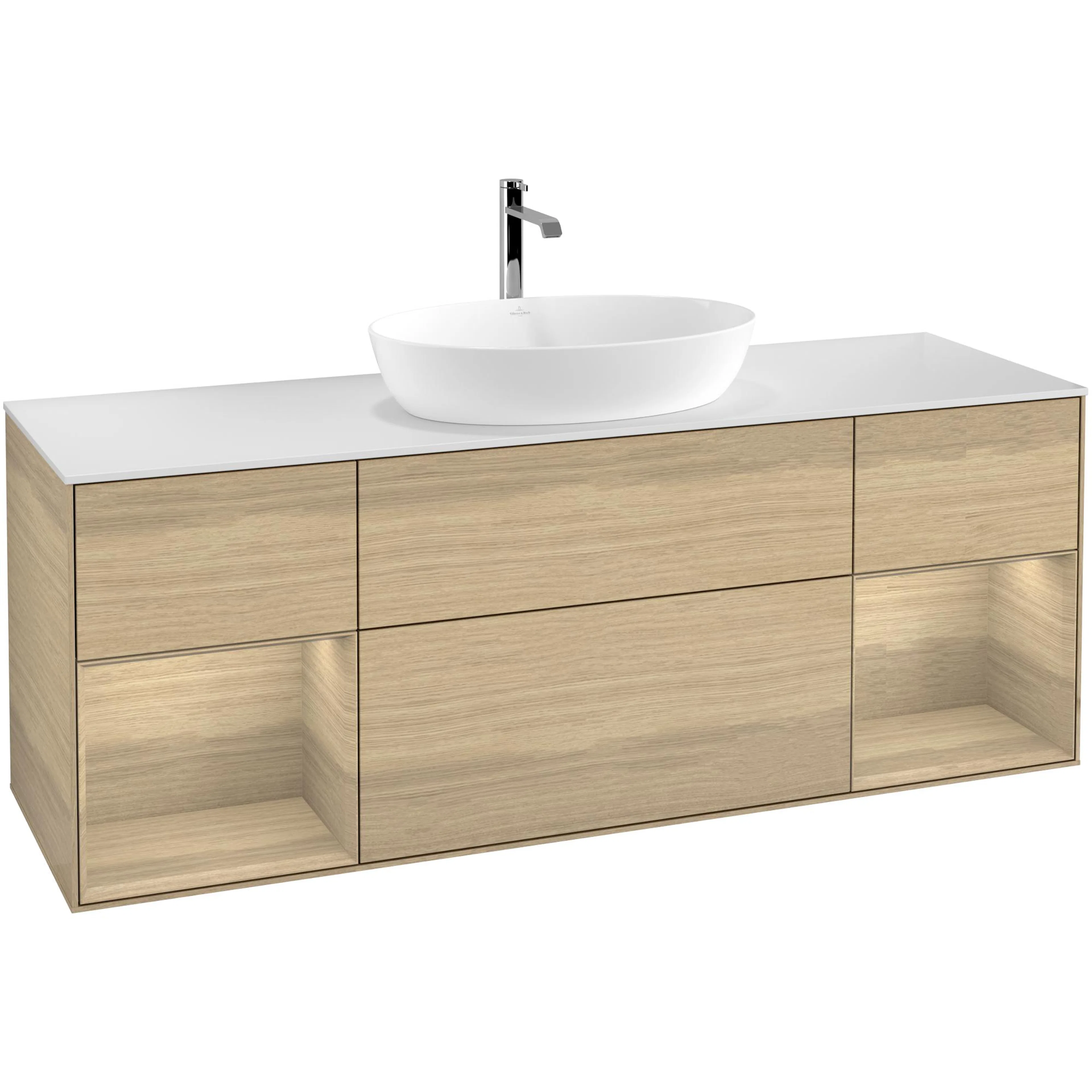 Tvättställsskåp Villeroy & Boch Finion med Två Hyllor och Bänkskiva för Fristående Tvättställ från Artis & Collaro