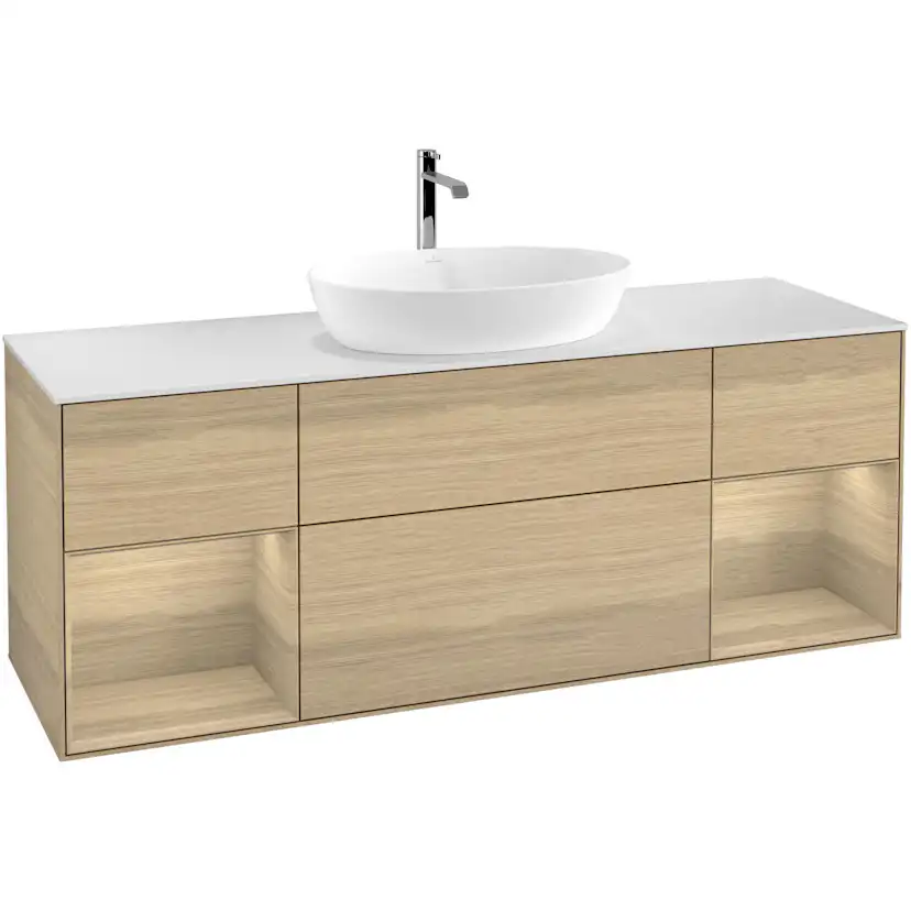 Tvättställsskåp Villeroy & Boch Finion med Två Hyllor och Bänkskiva för Fristående Tvättställ från Artis & Collaro