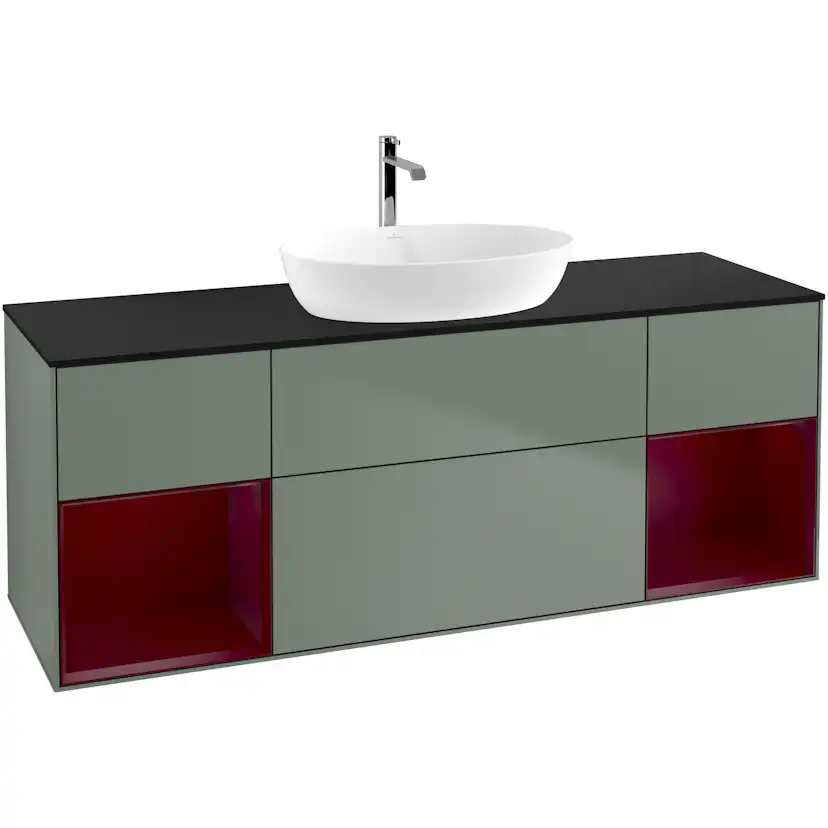 Tvättställsskåp Villeroy & Boch Finion med Två Hyllor och Bänkskiva för Fristående Tvättställ från Artis & Collaro