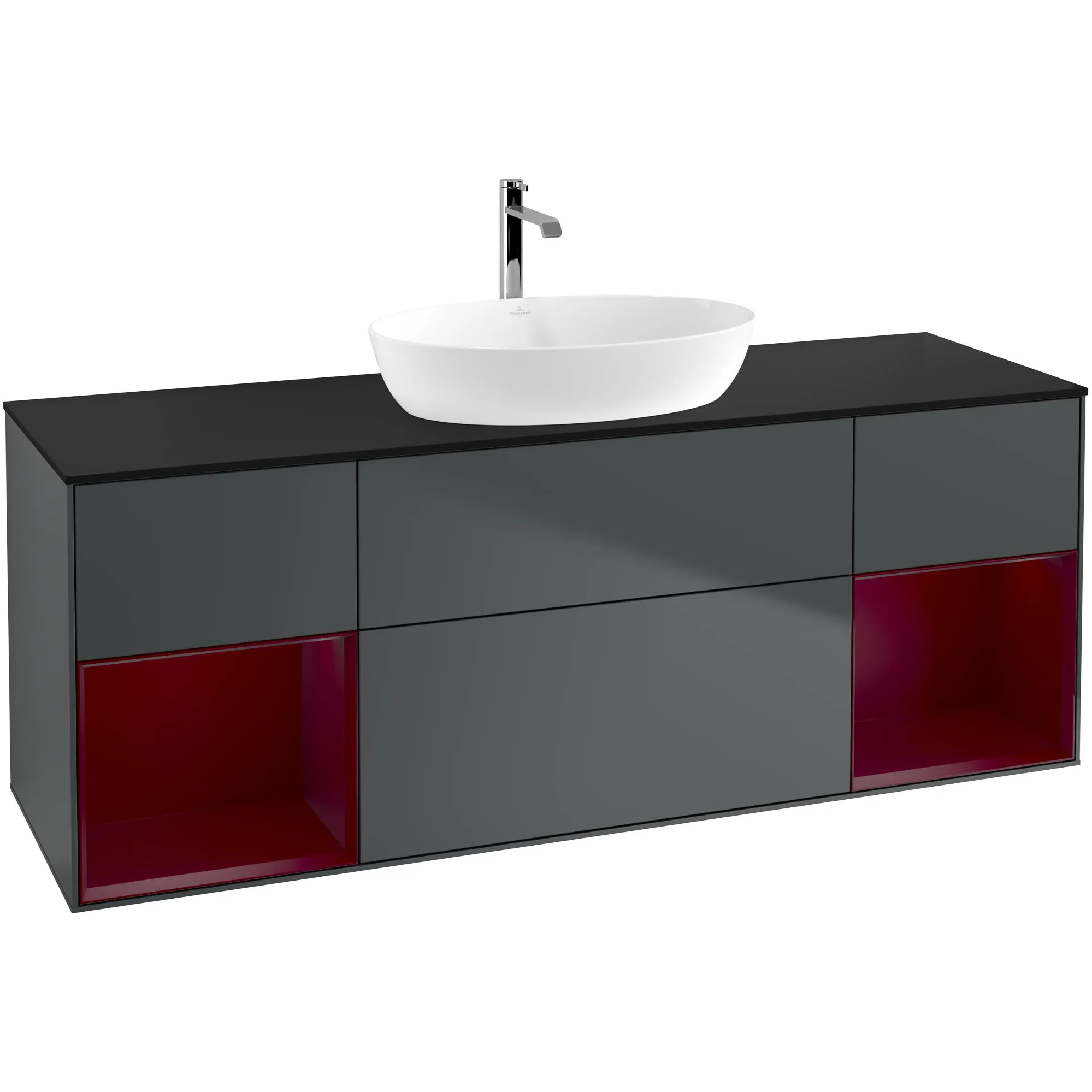 Tvättställsskåp Villeroy & Boch Finion med Två Hyllor och Bänkskiva för Fristående Tvättställ från Artis & Collaro