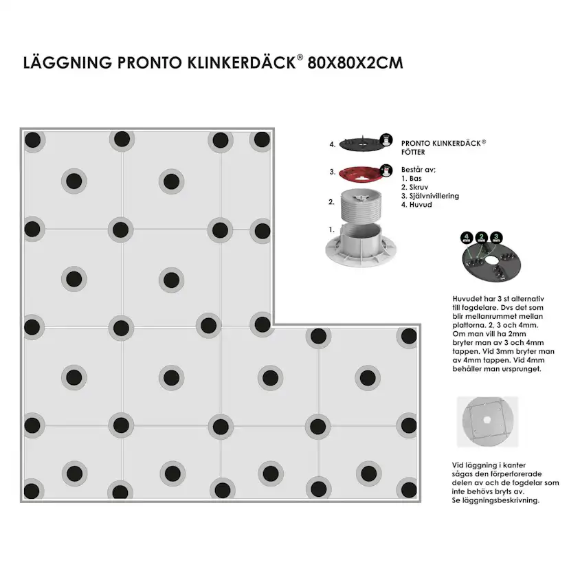 Uteklinker Pronto Klinkerdäck Vintage Namur 80x80 cm