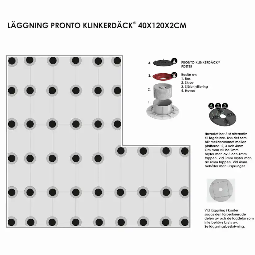 Poolkant/Trappsteg Pronto Klinkerdäck Alpine Mogano 40x120 cm