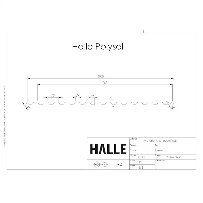 Plasttak Halle Polysol Komplett Tak Klar