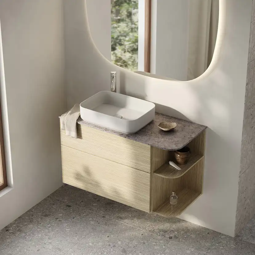 Tvättställsskåp Svedbergs Poem Soft med 2 Lådor