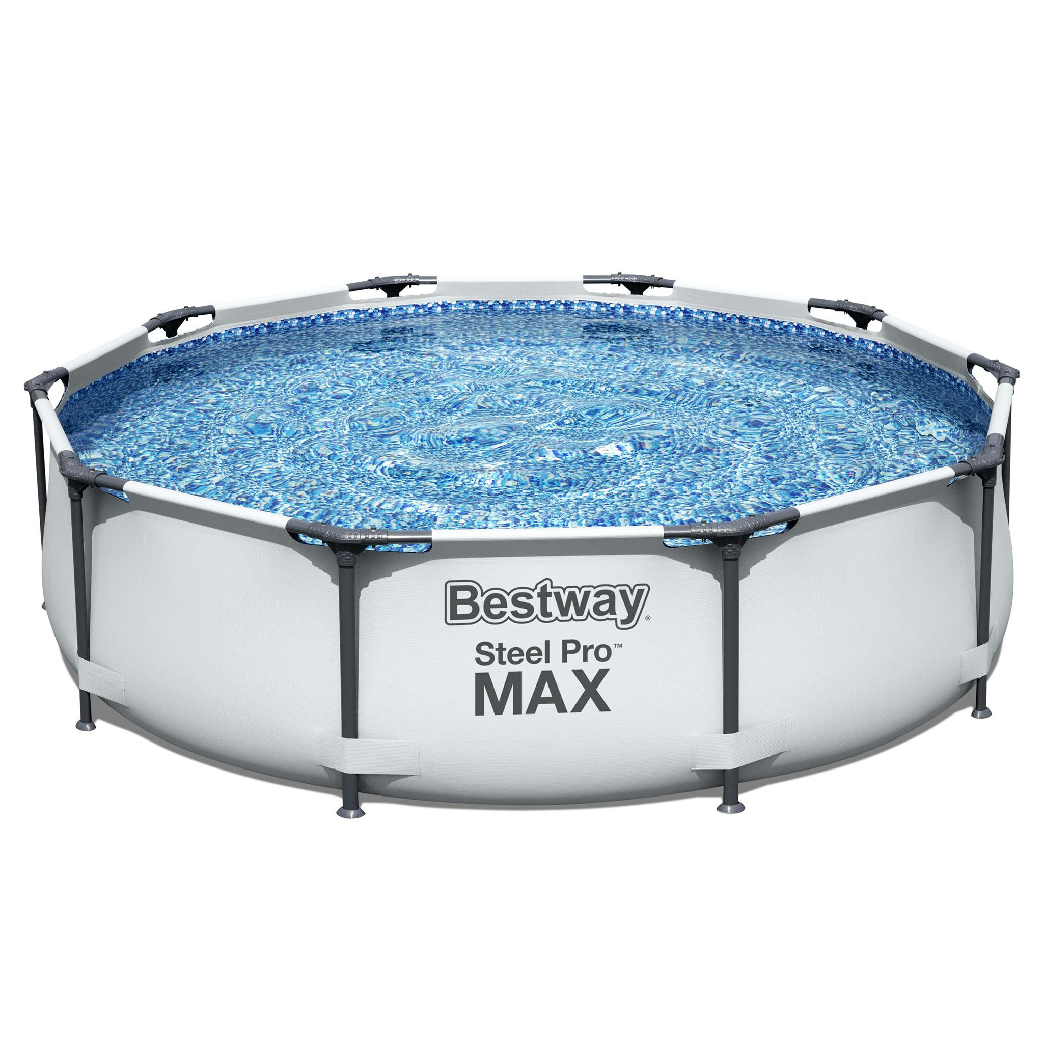 Poolpaket Bestway Steel Pro Max Ø3m Stålramspool Ovanmark med Filterpump