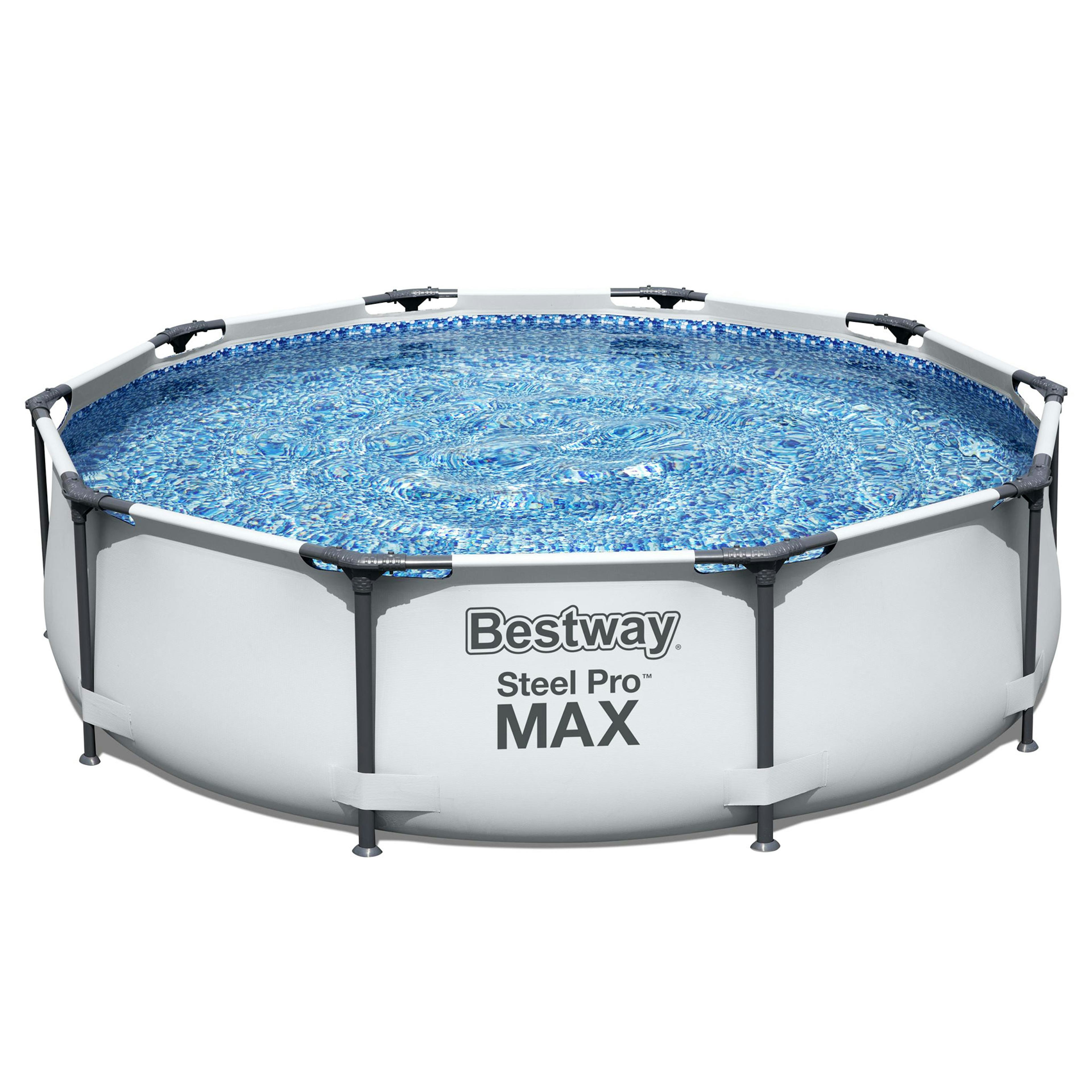 Poolpaket Bestway Steel Pro Max Ø3m Stålramspool Ovanmark med Filterpump