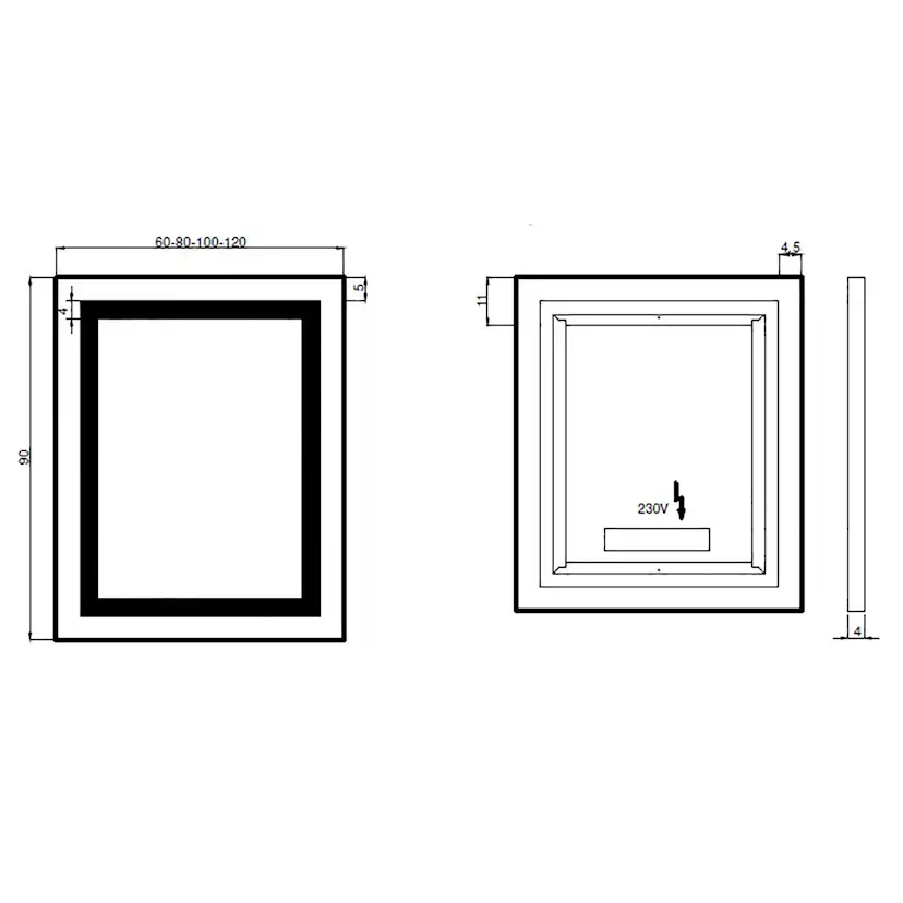 Badrumsspegel Vidi SUPRA