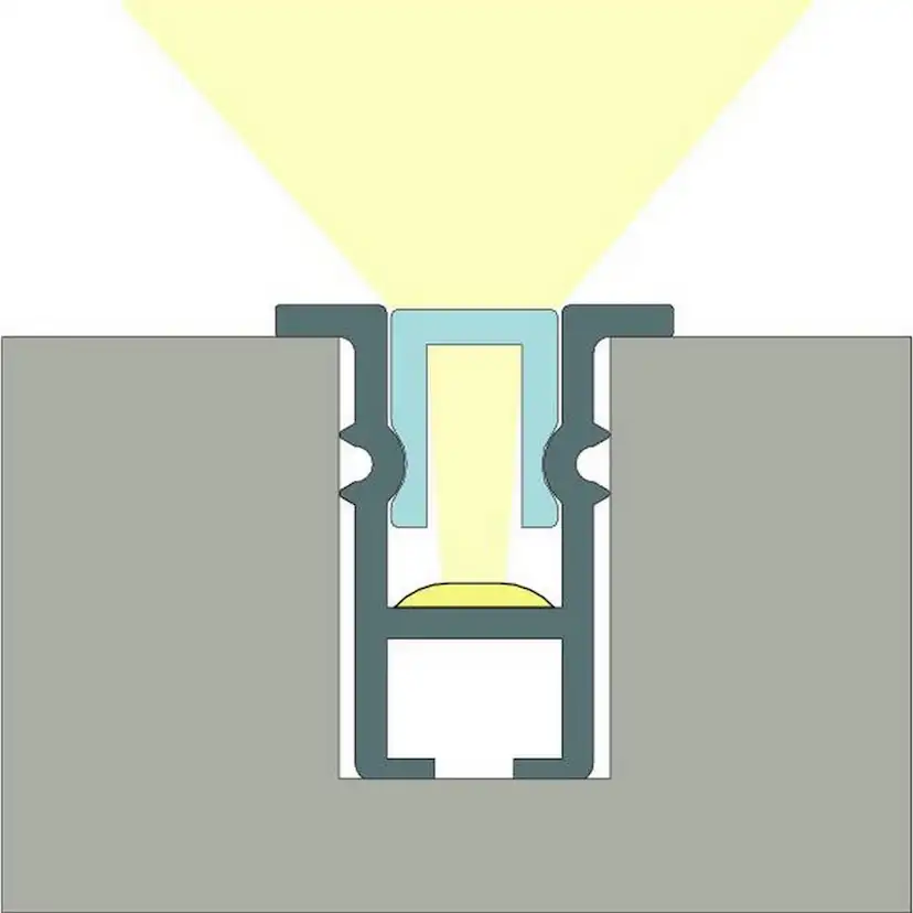 Profil Hide-a-lite Micro T Aluminium 1 m