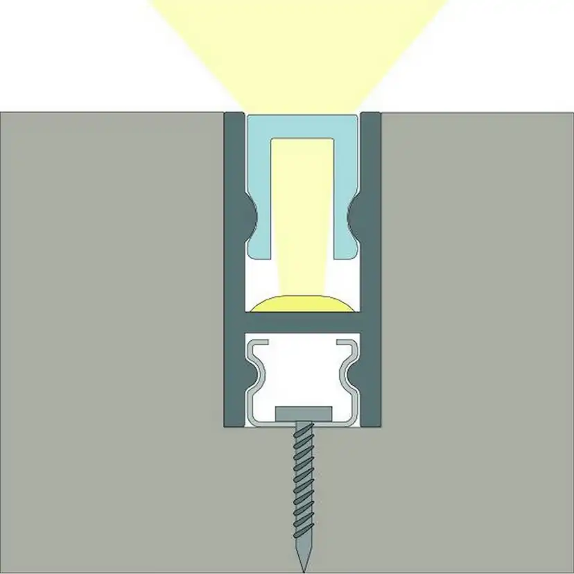 Profil Hide-a-lite Micro U Aluminium 1 m