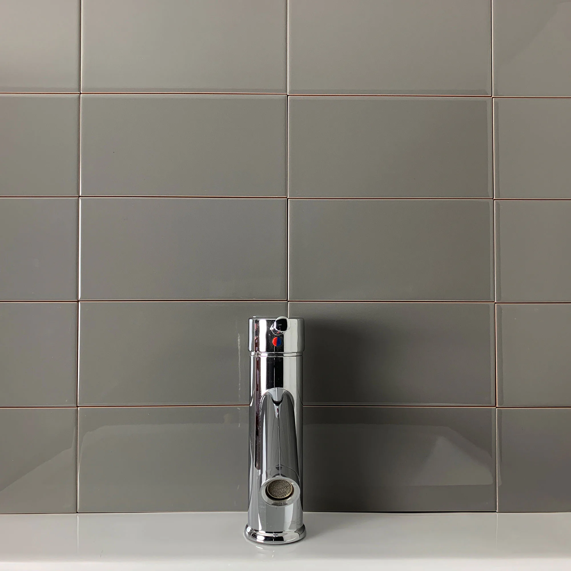 Kakel Tenfors Cemento Slät Blank 10x20 cm