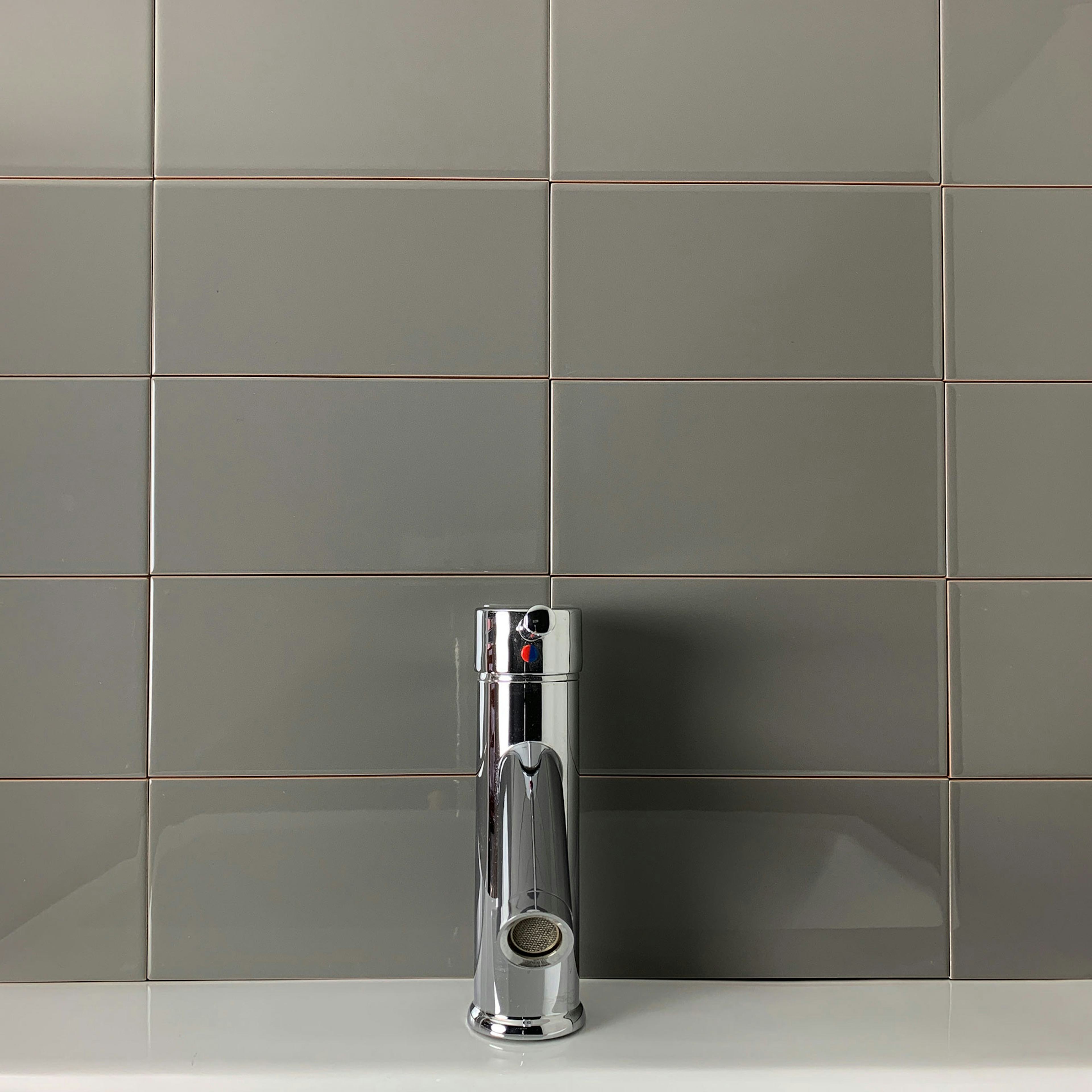 Kakel Tenfors Cemento Slät Blank 10x20 cm