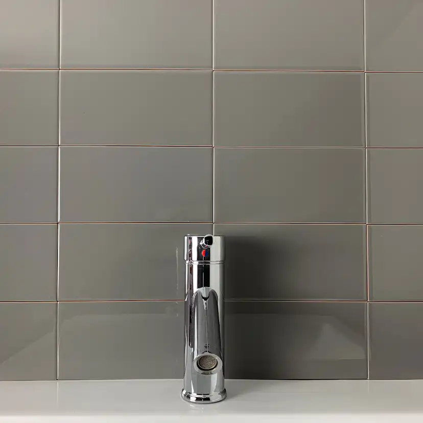 Kakel Tenfors Cemento Slät Blank 10x20 cm